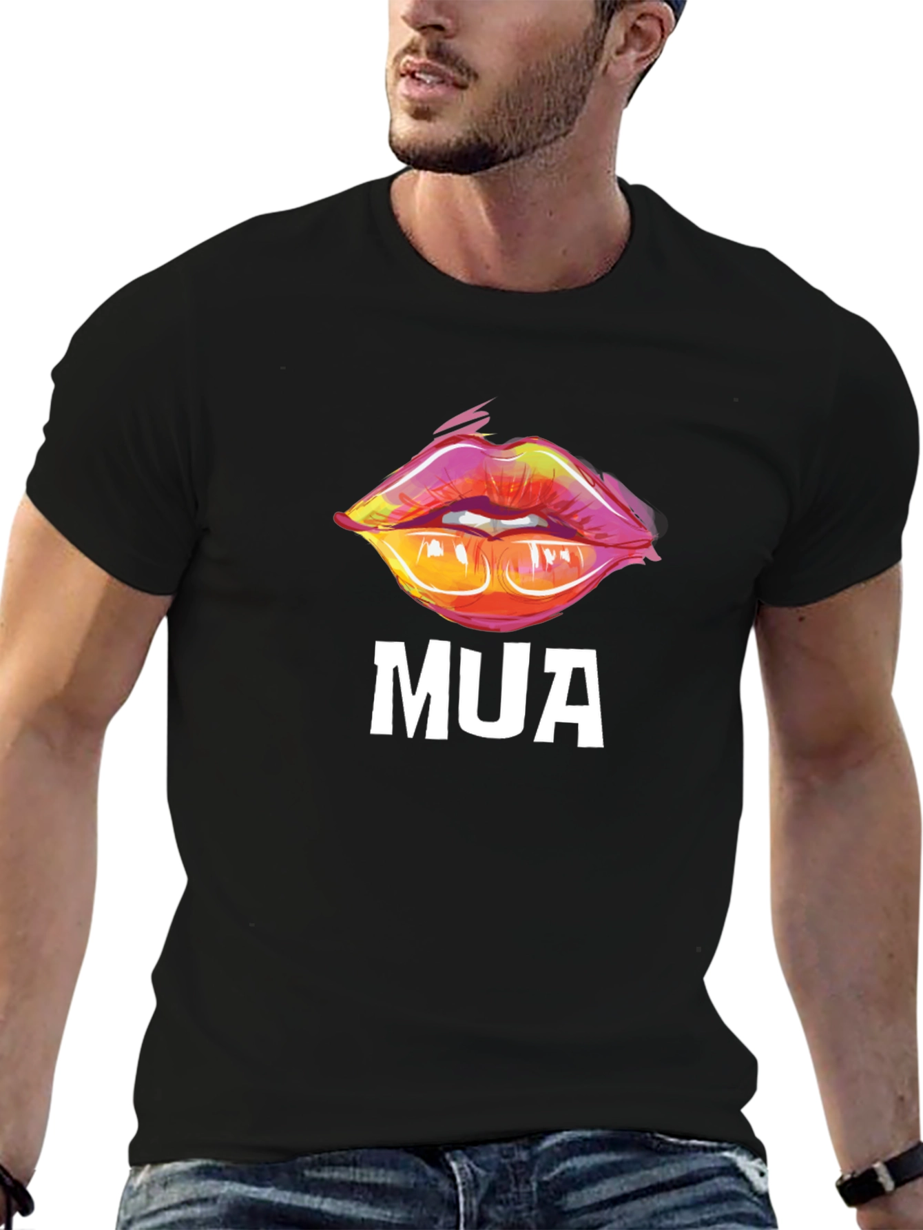 MUA Lips Graphic Black T-Shirt