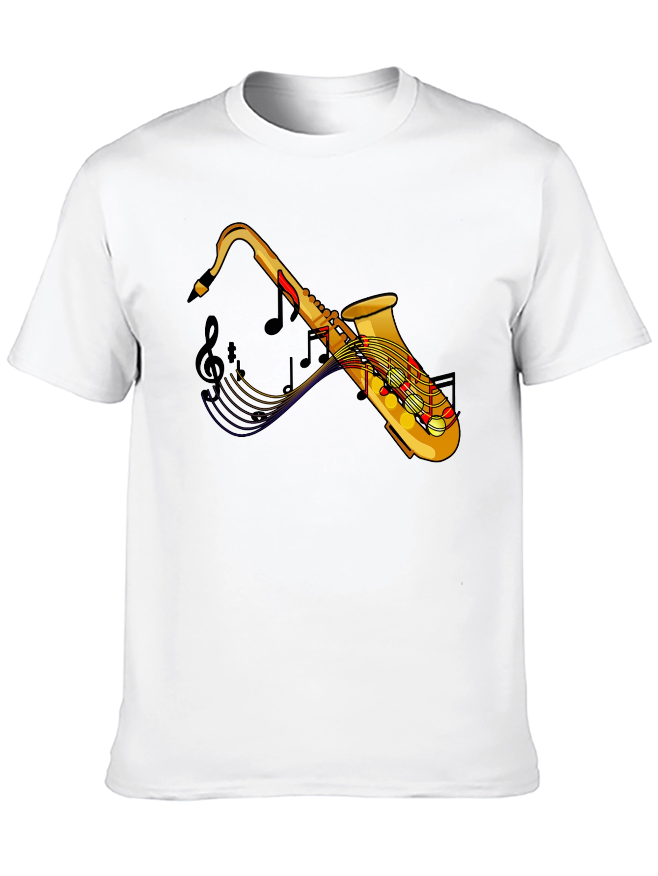 Saxophone Graphic Print T-Shirt