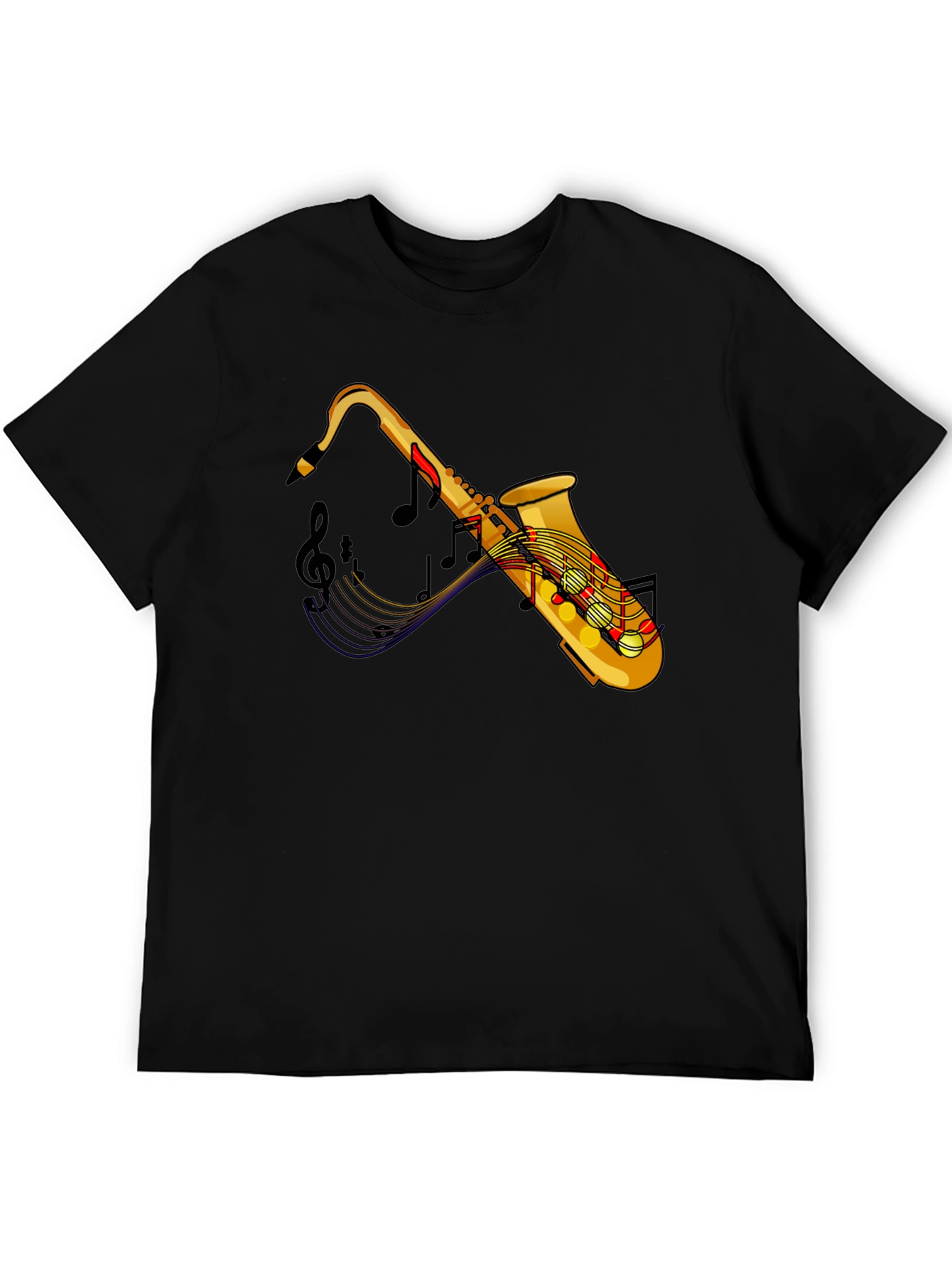 Saxophone Graphic Print T-Shirt