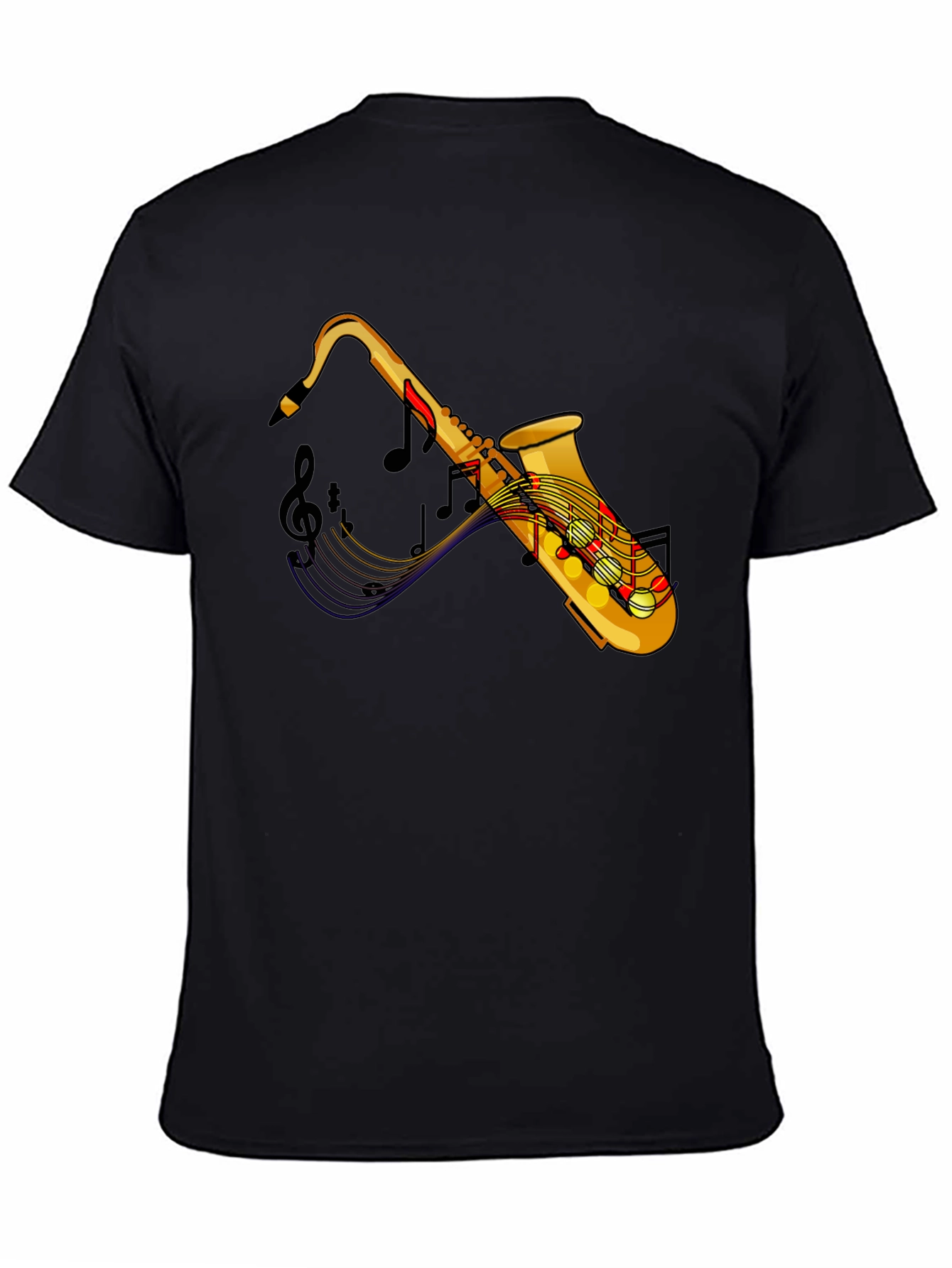 Saxophone Graphic Print T-Shirt