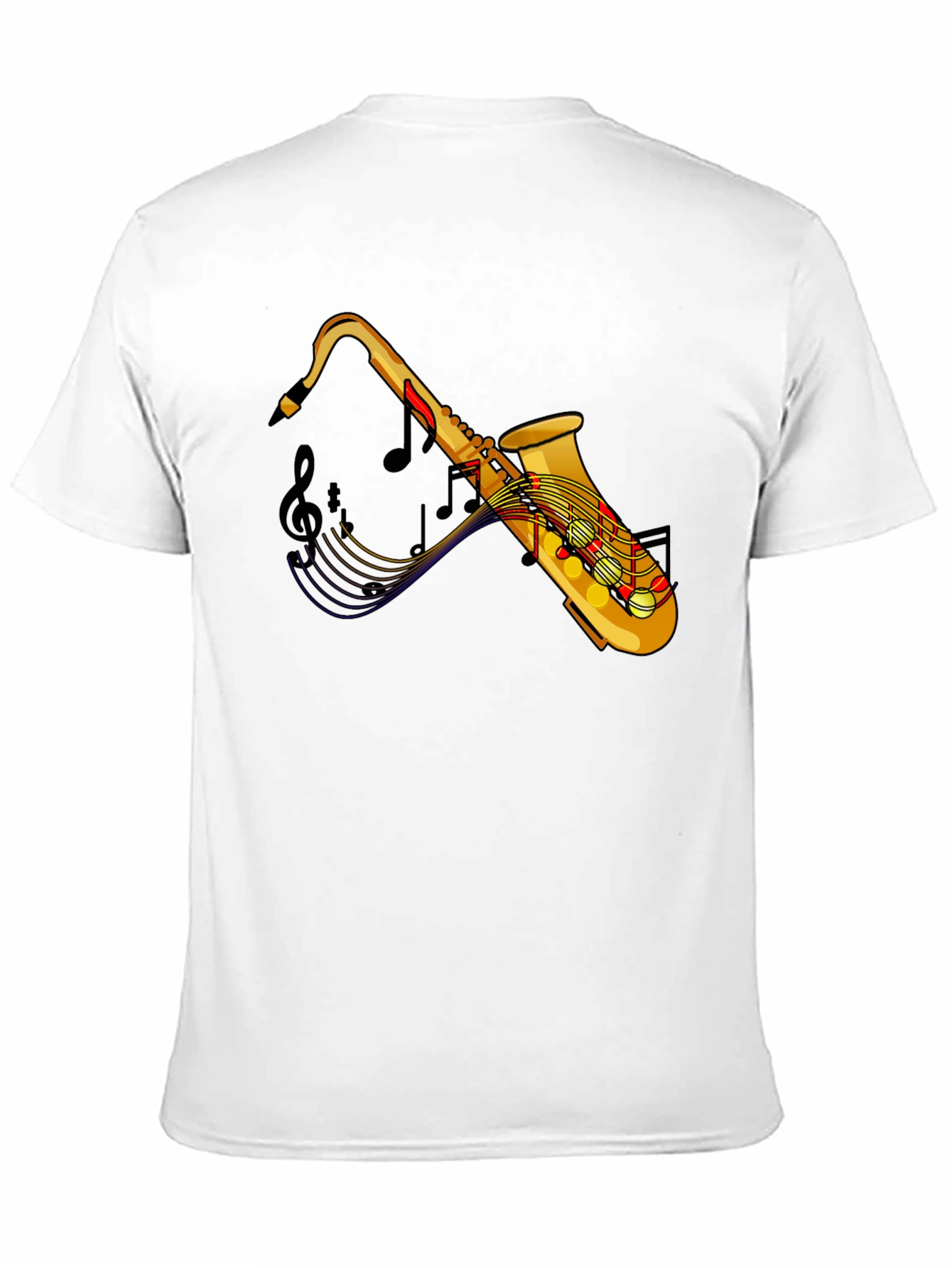 Saxophone Graphic Print T-Shirt