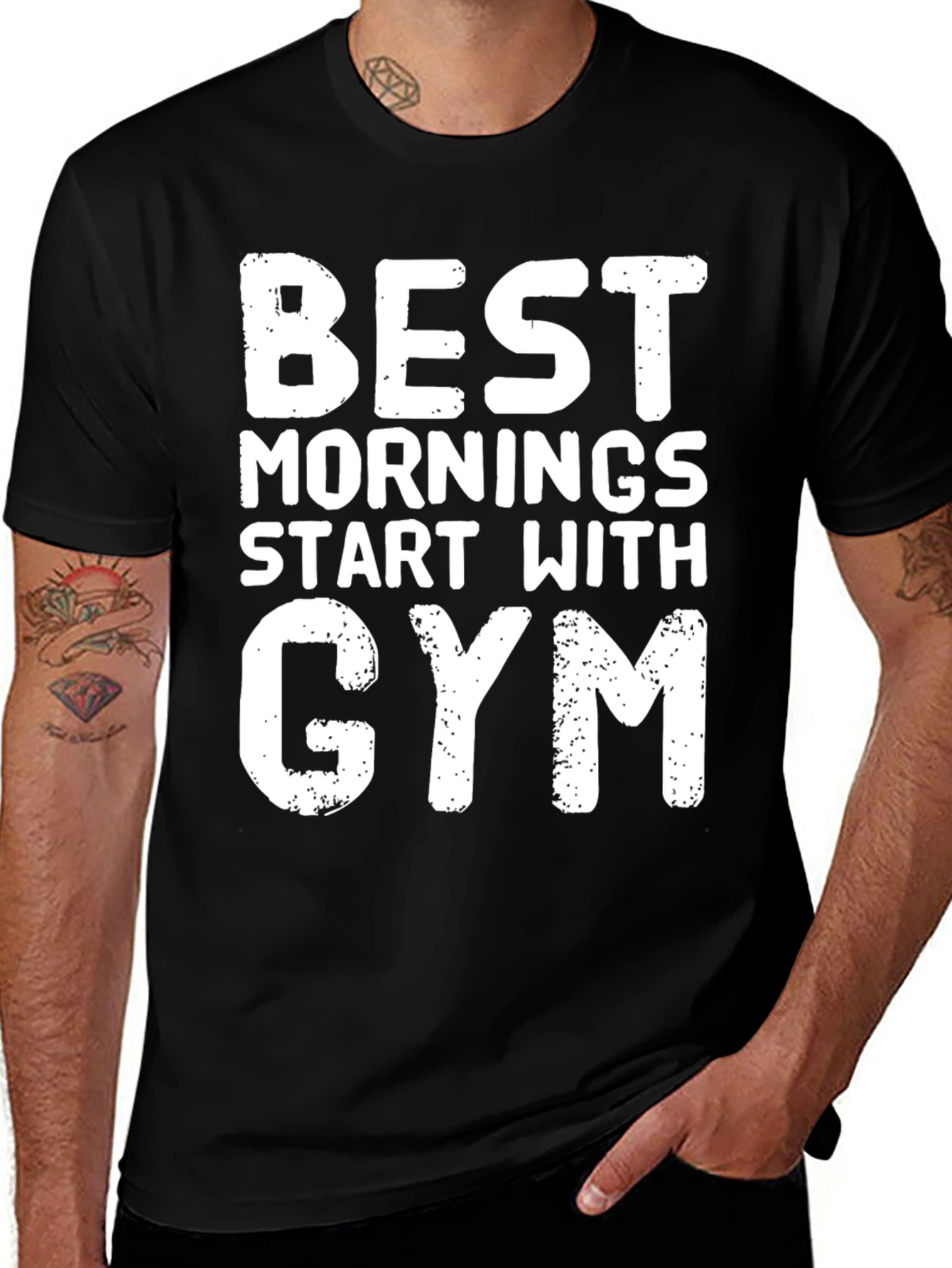 Best Mornings Gym T-Shirt - Black