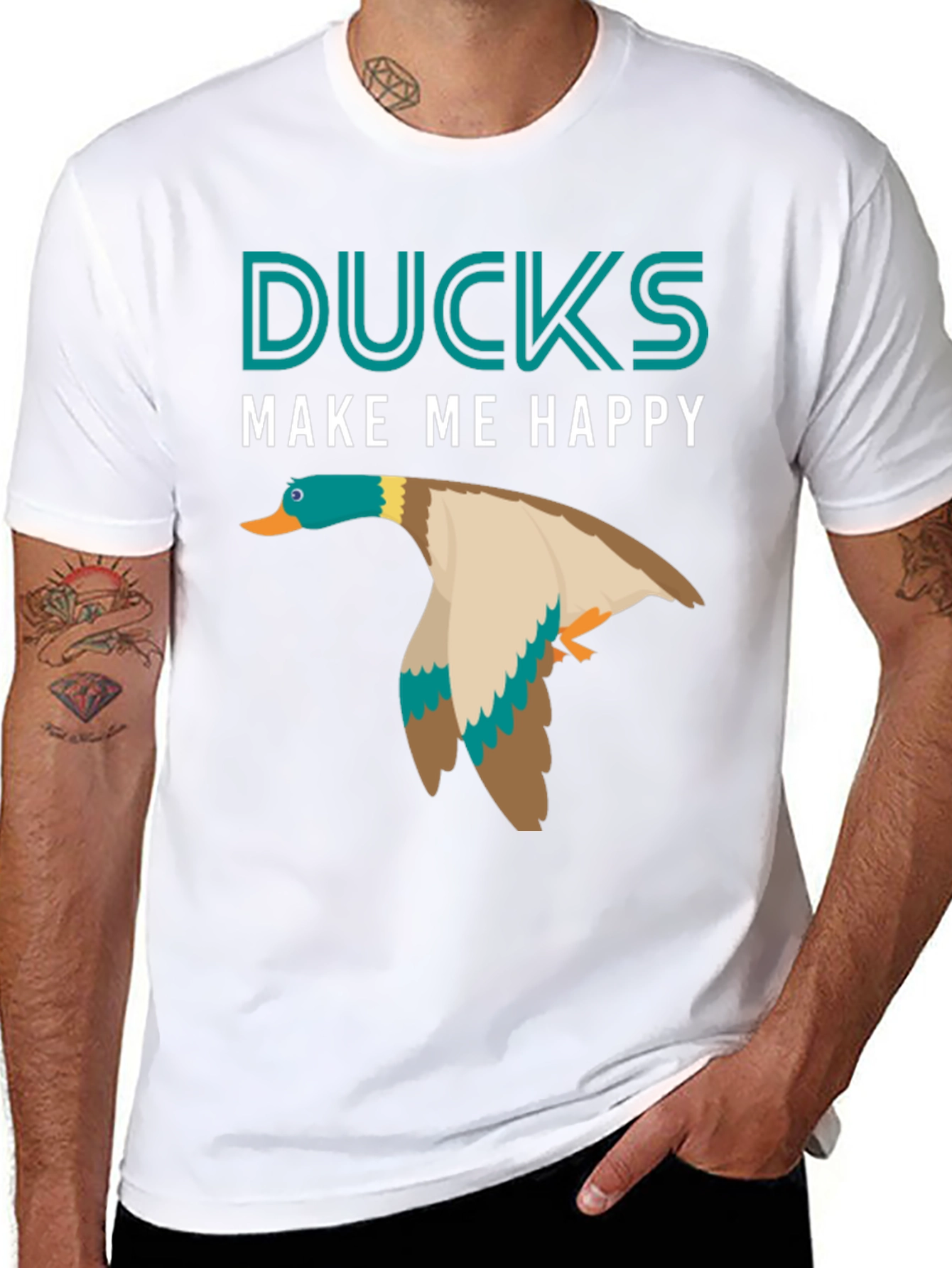 Ducks Make Me Happy Graphic T-Shirt