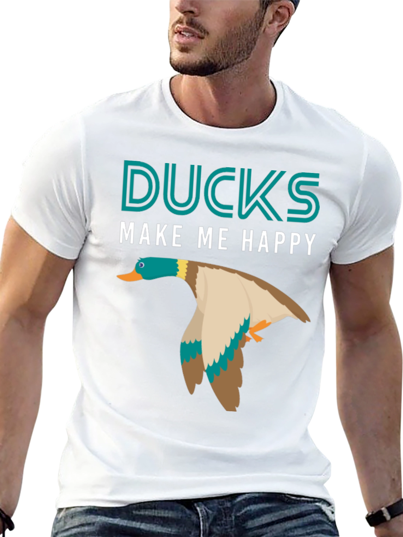 Ducks Make Me Happy Graphic T-Shirt