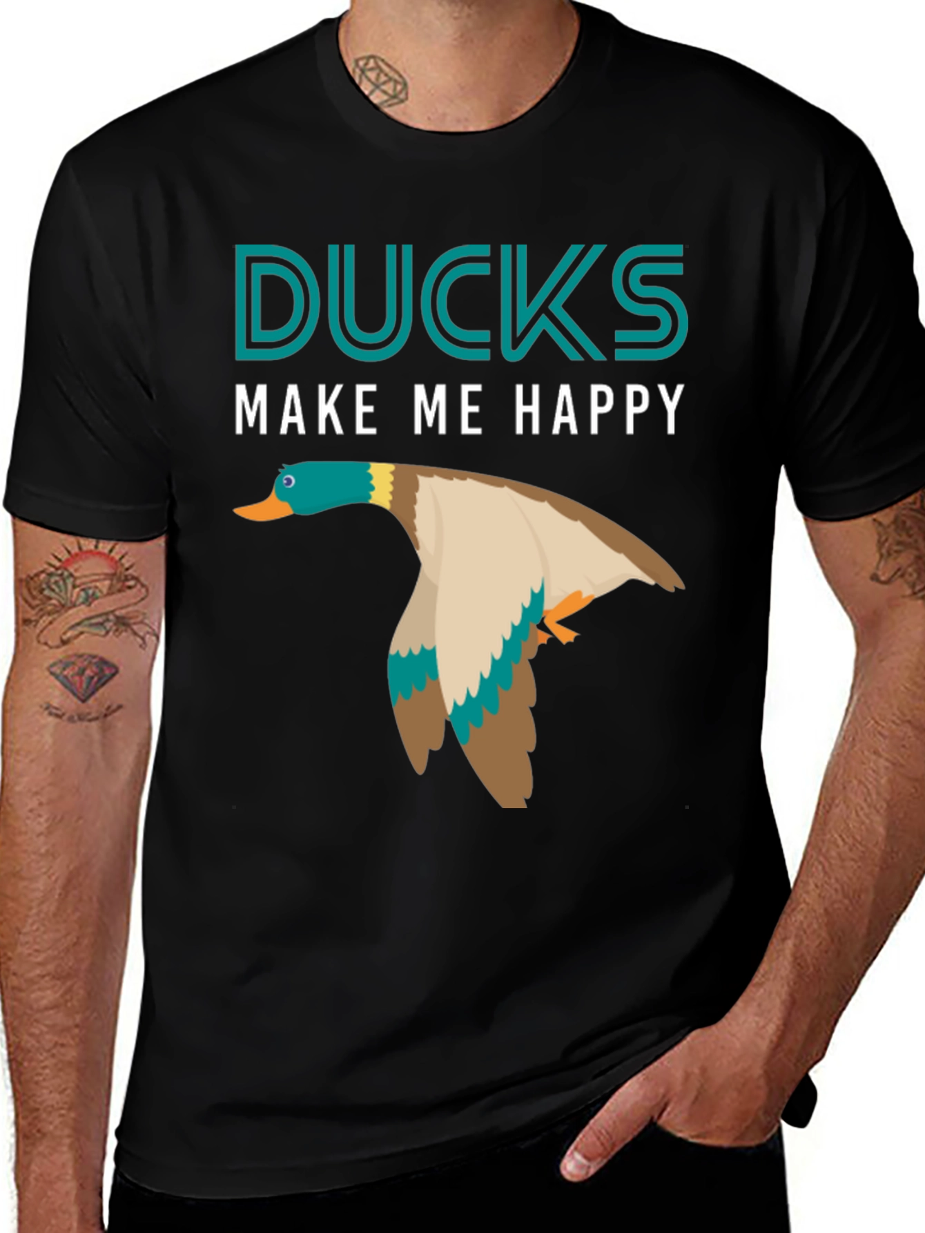 Ducks Make Me Happy Graphic T-Shirt