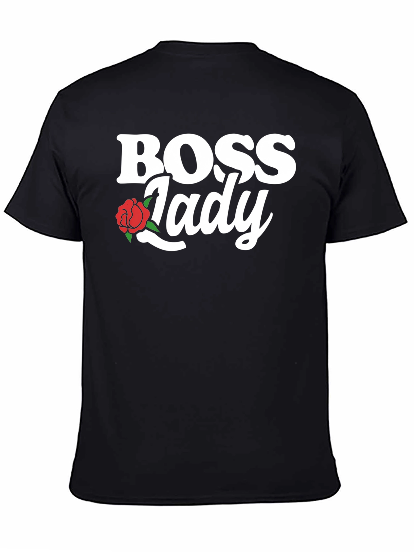 Boss Lady Graphic Tee - Trendy Rose Design