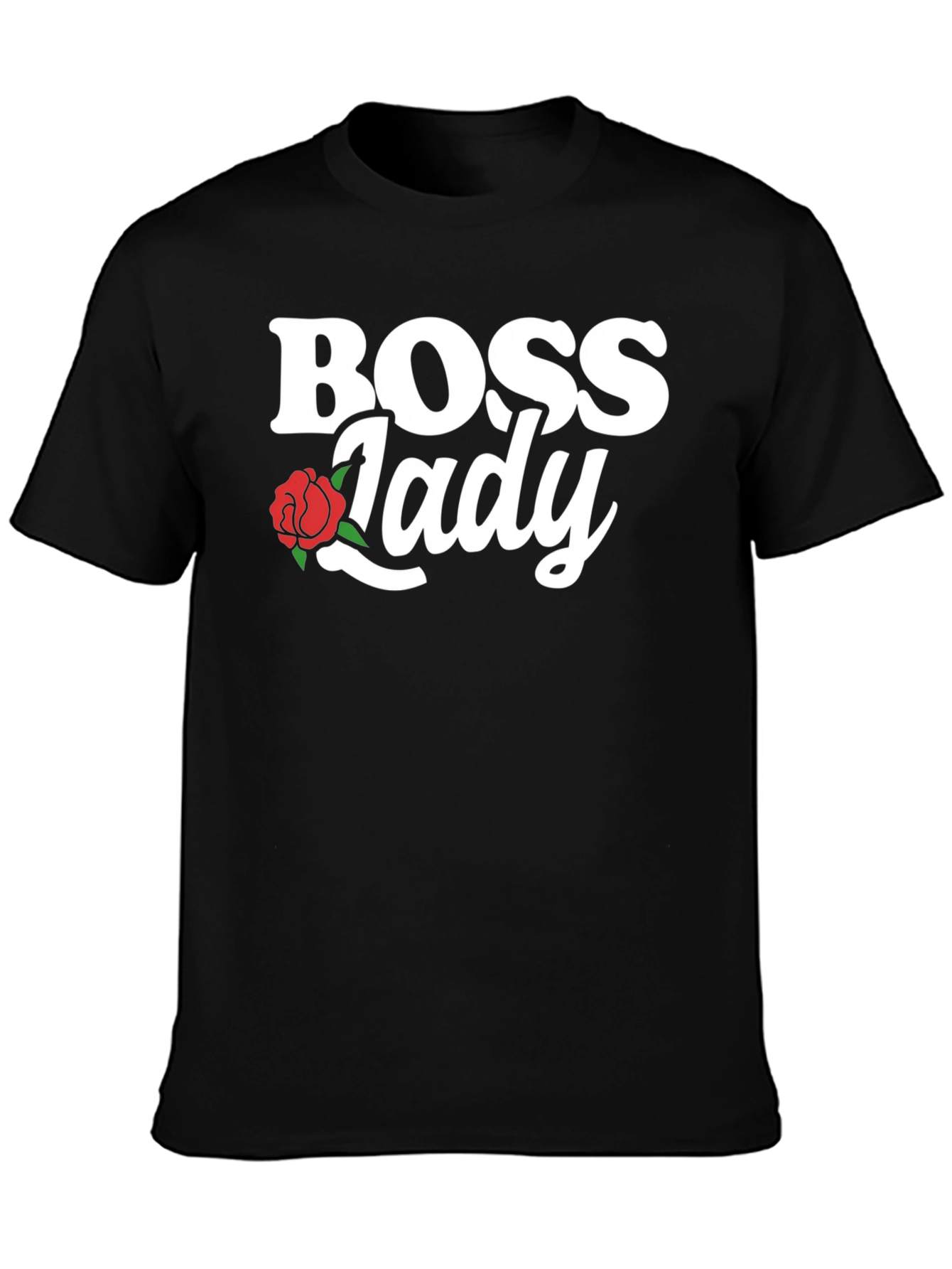 Boss Lady Graphic Tee - Trendy Rose Design