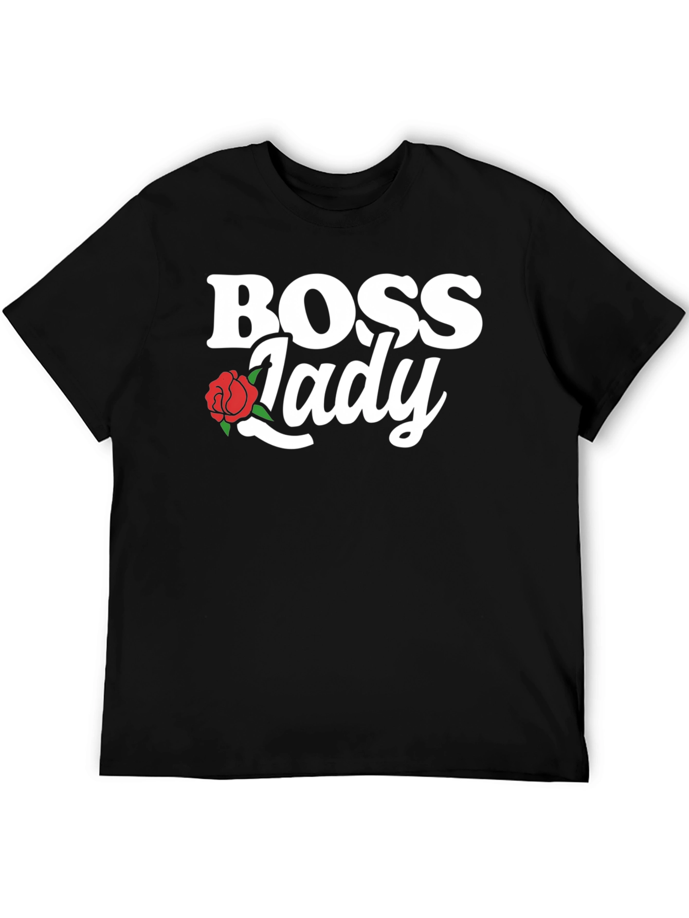 Boss Lady Graphic Tee - Trendy Rose Design