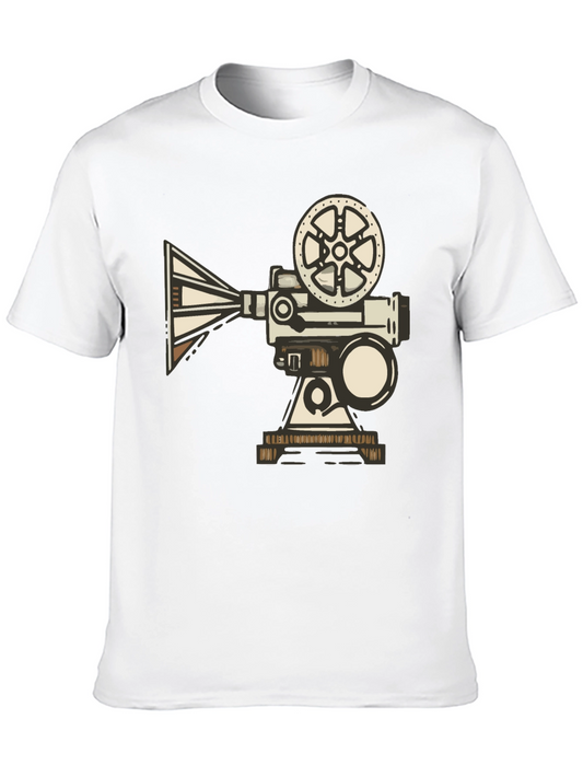 Retro Movie Projector T-Shirt - Black