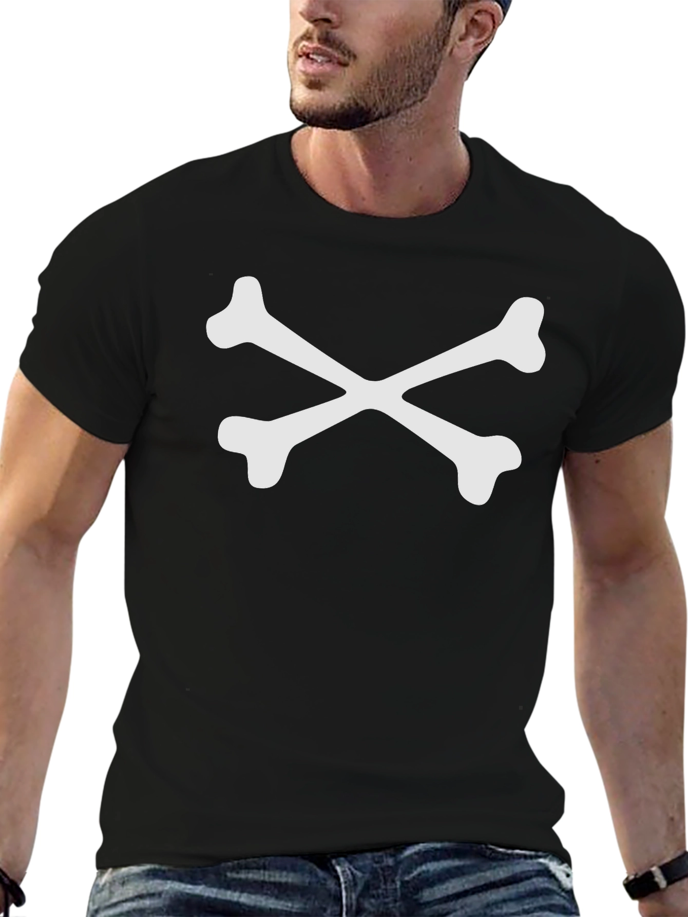 Crossbones Graphic Tee - Black Pirate Shirt