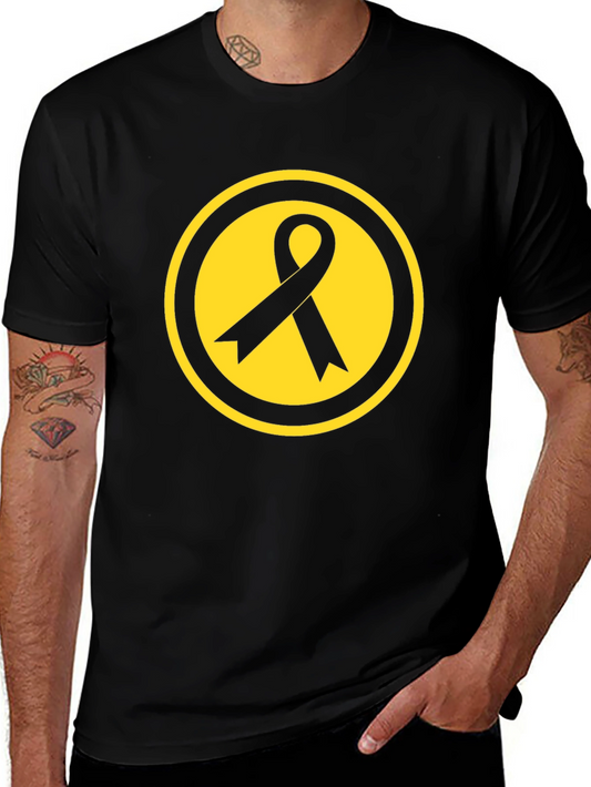 Awareness Ribbon Graphic Tee - Black