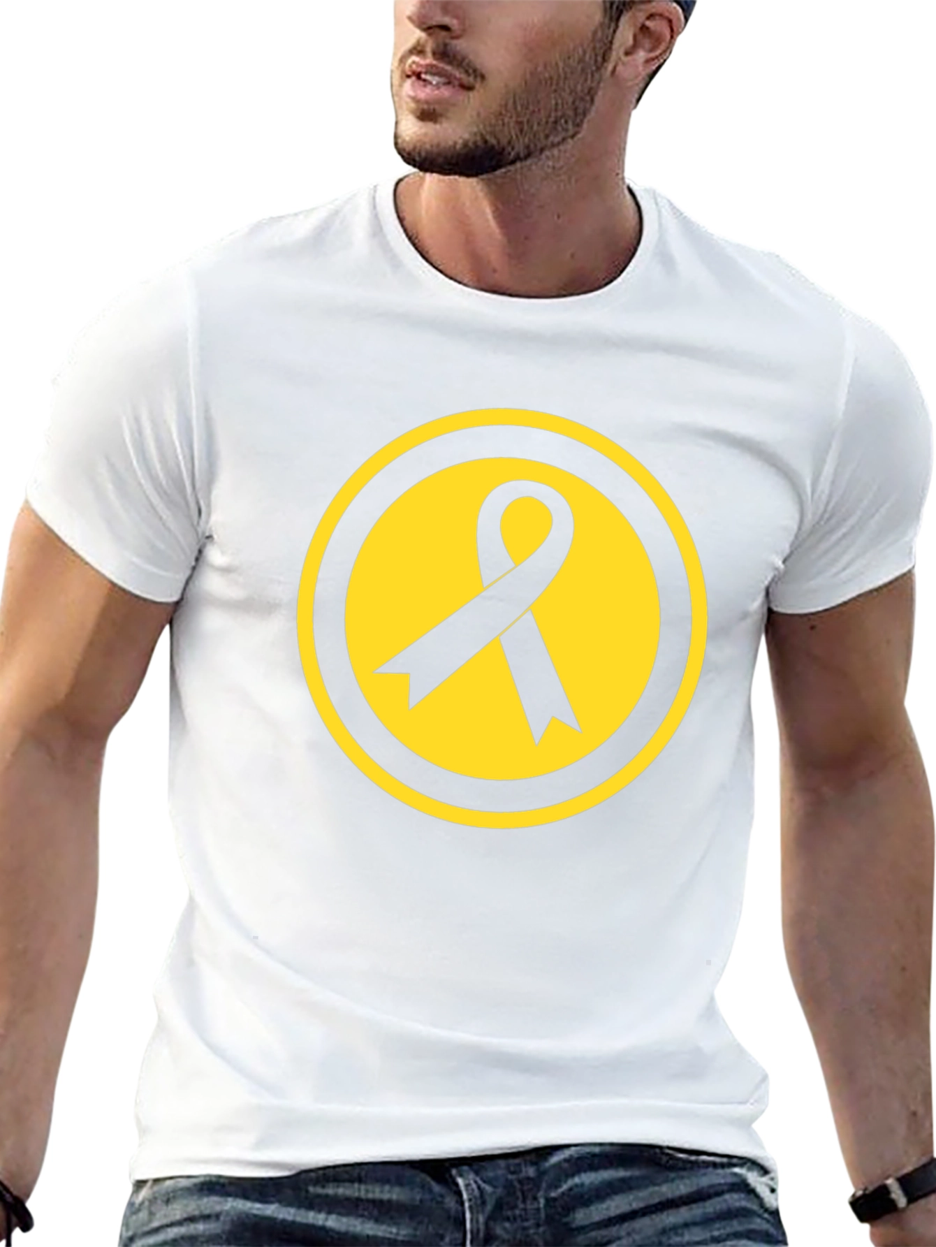 Awareness Ribbon Graphic Tee - Black