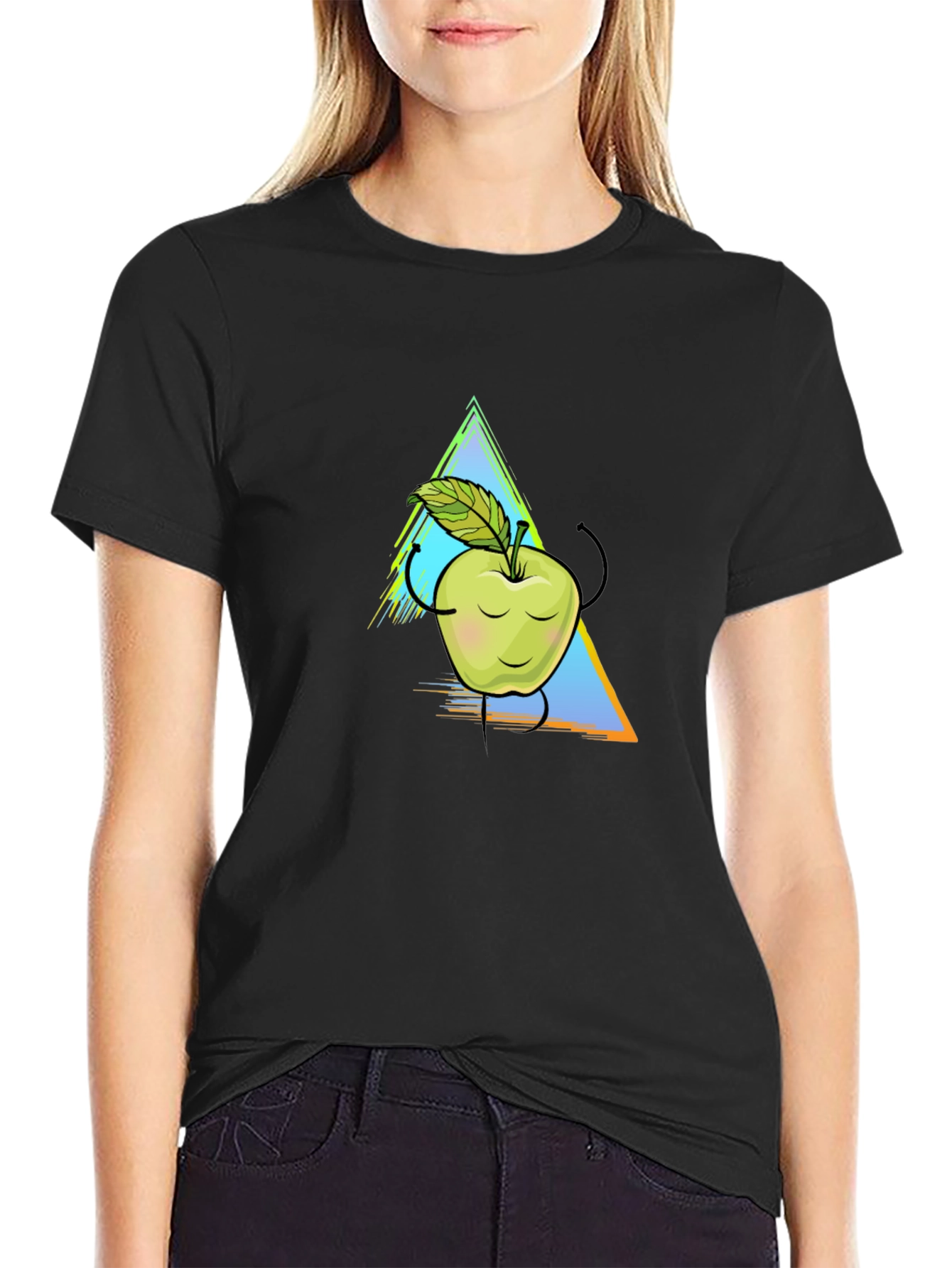 Apple Graphic Tee - Unisex Black T-Shirt