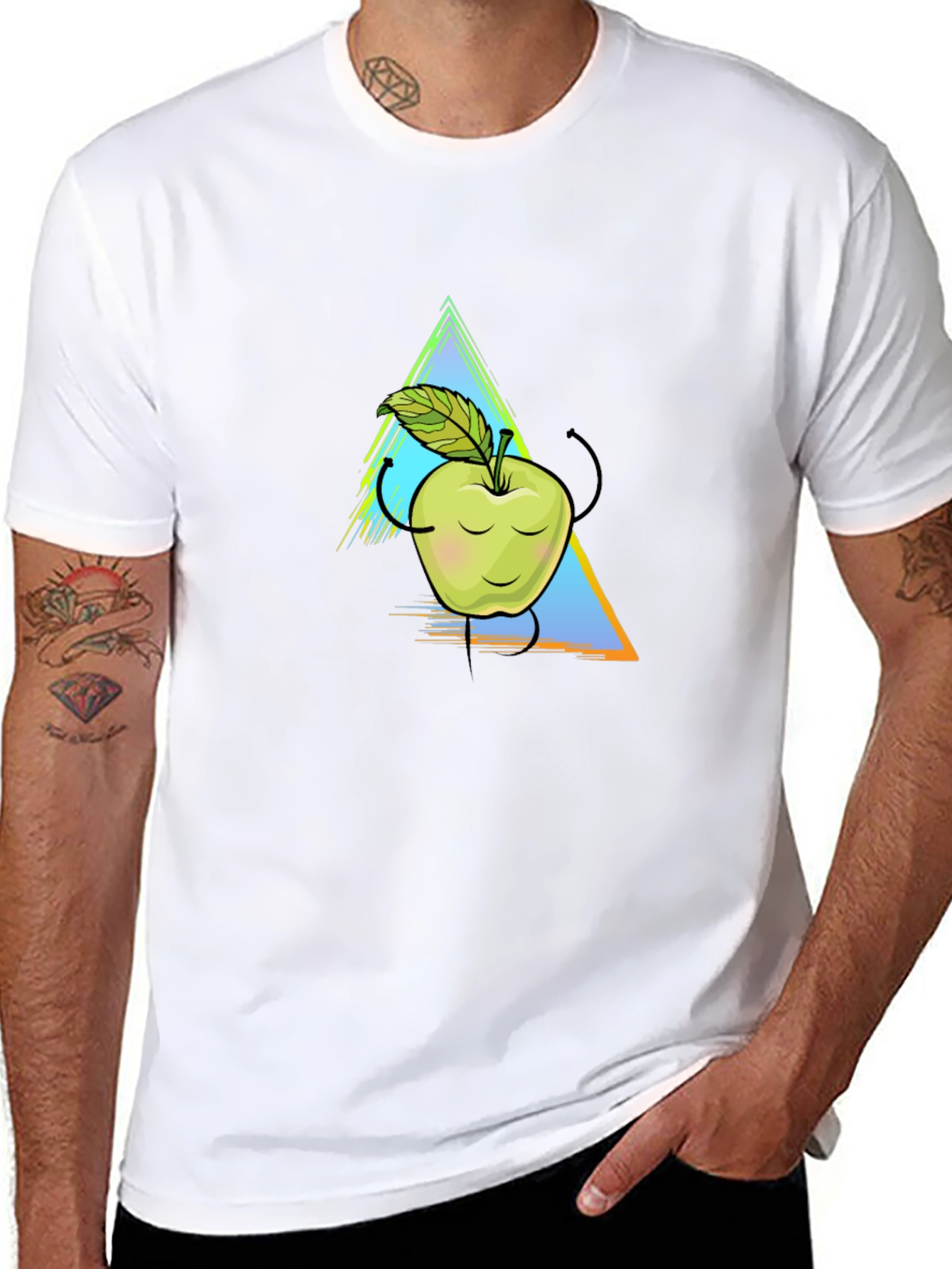 Apple Graphic Tee - Unisex Black T-Shirt