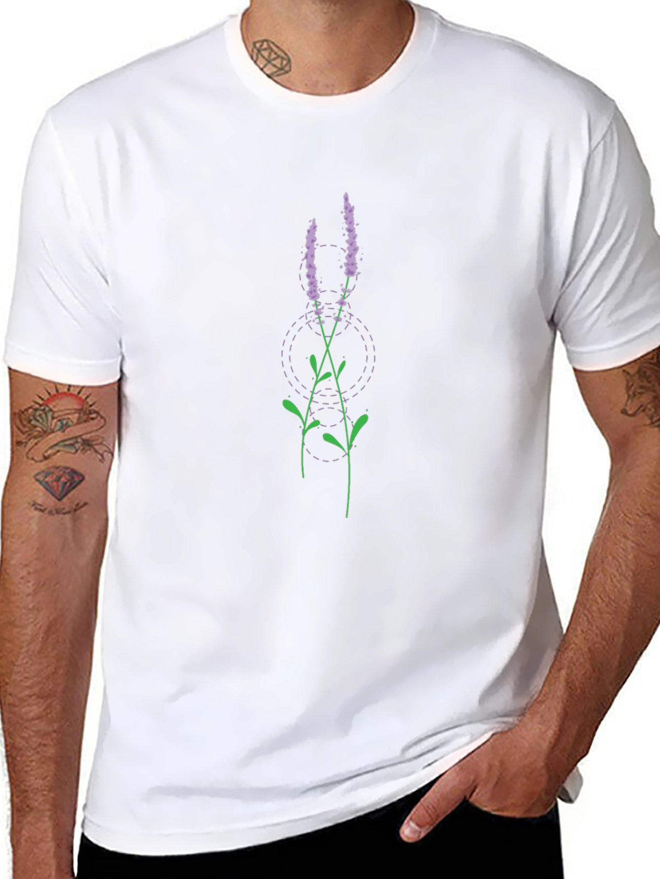 Floral Graphic Tee - Stylish Black T-Shirt
