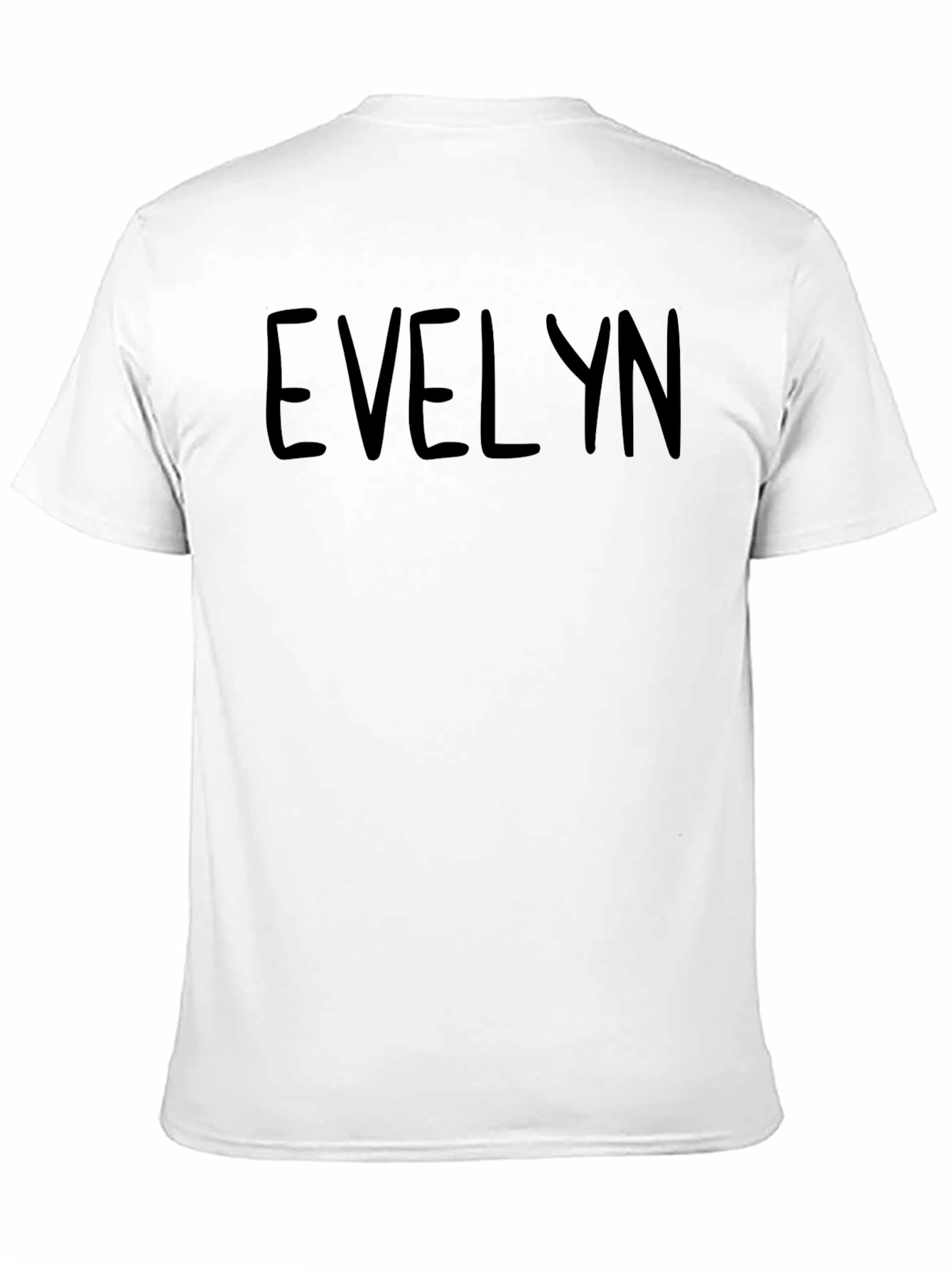 Evelyn Personalized Black Cotton Tee