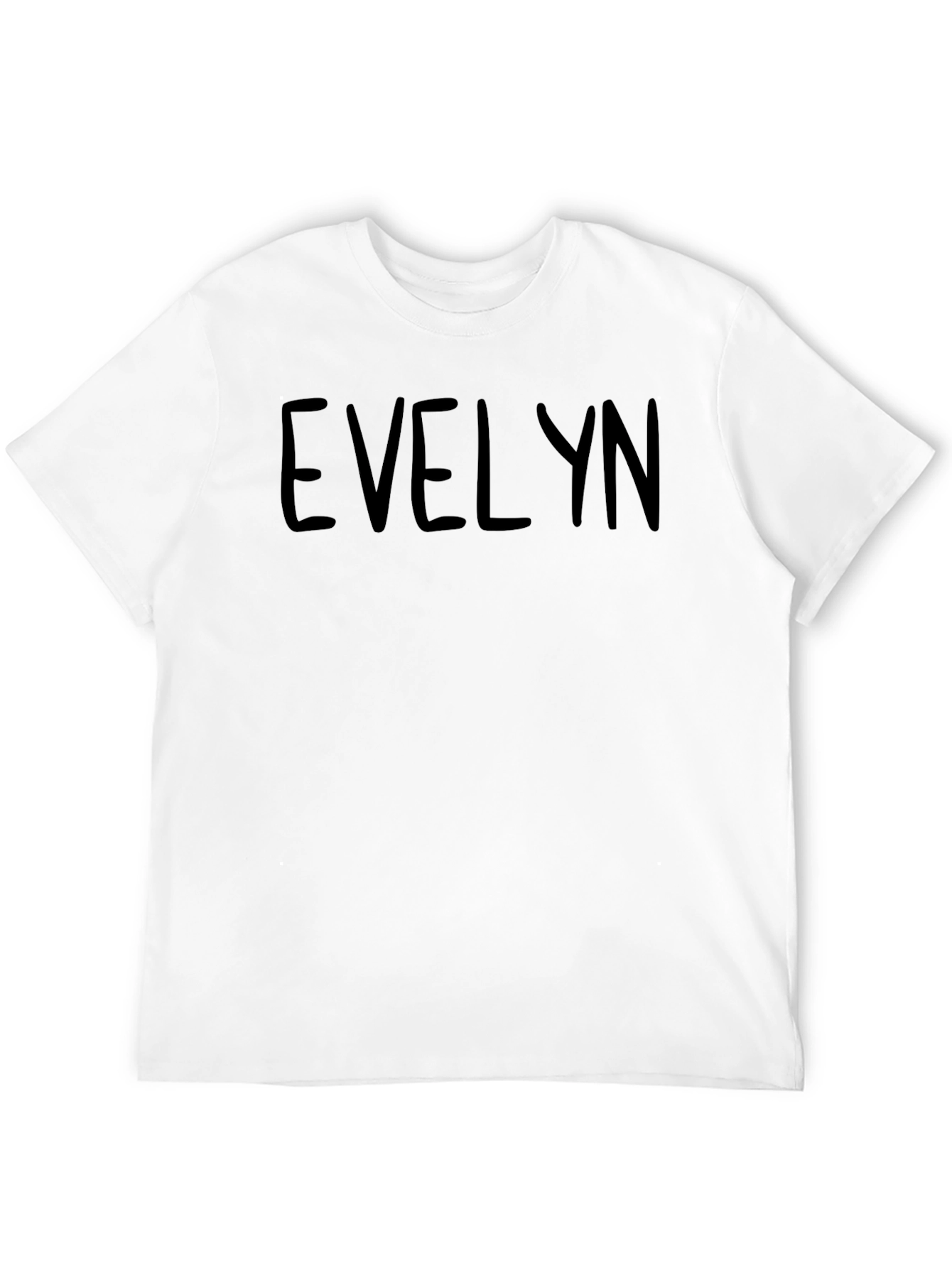 Evelyn Personalized Black Cotton Tee