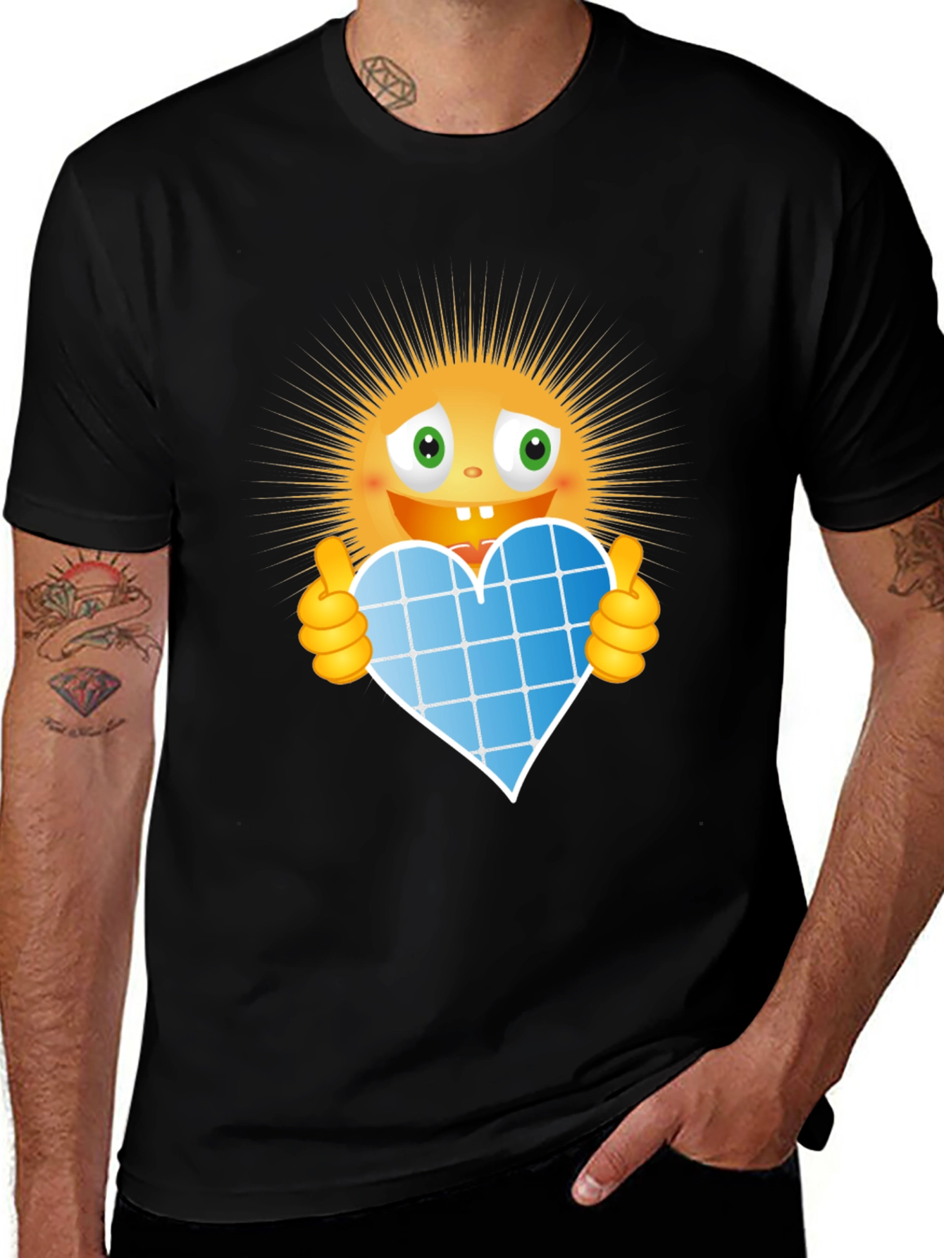 Eco-Friendly Solar Heart Graphic Tee