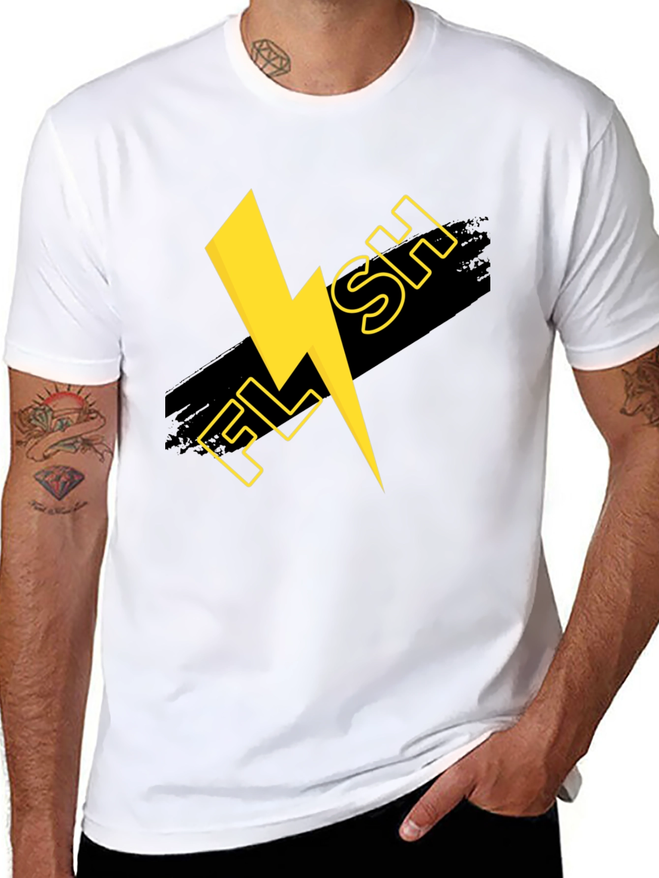 Flash Graphic T-Shirt - Lightning Bolt Design