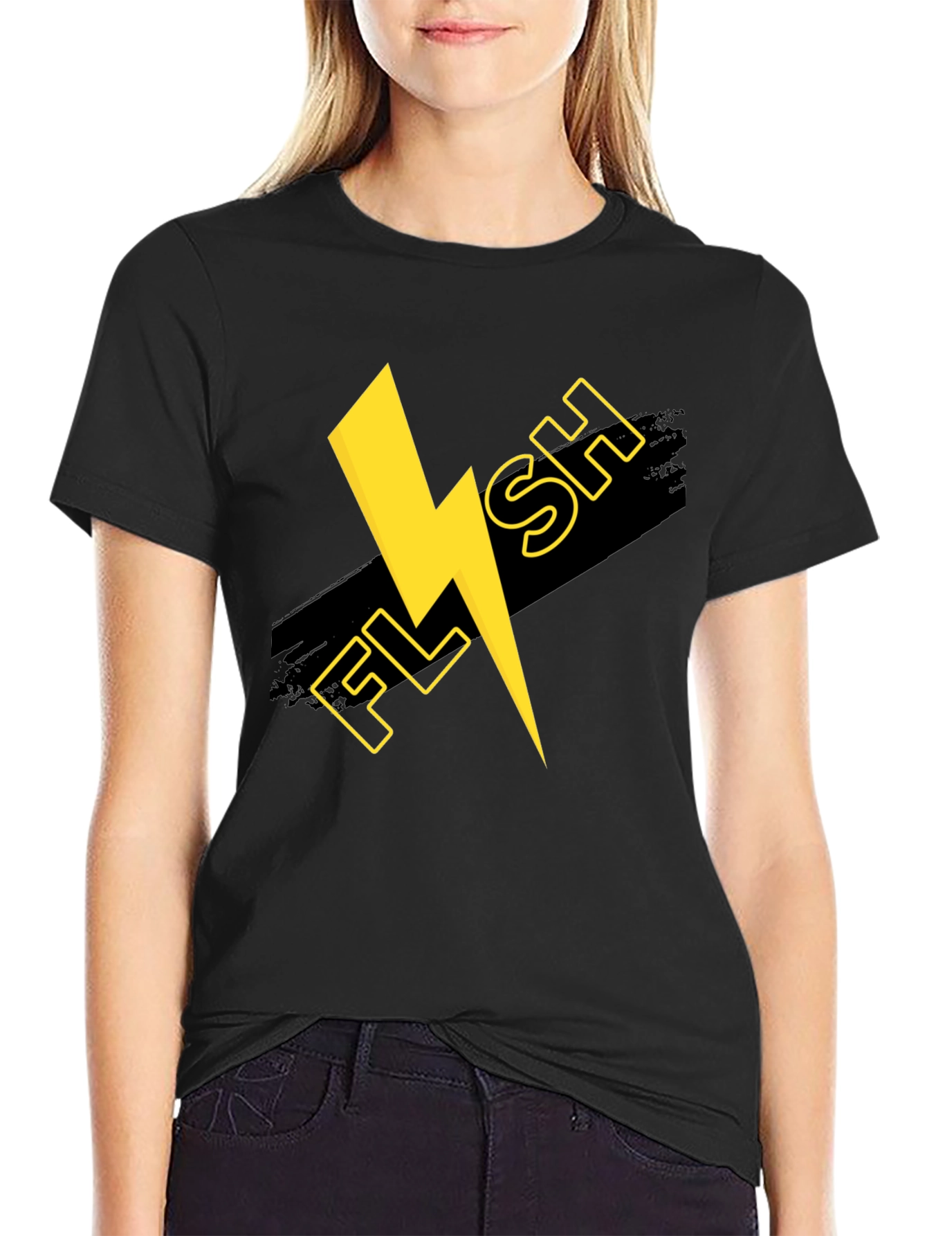 Flash Graphic T-Shirt - Lightning Bolt Design