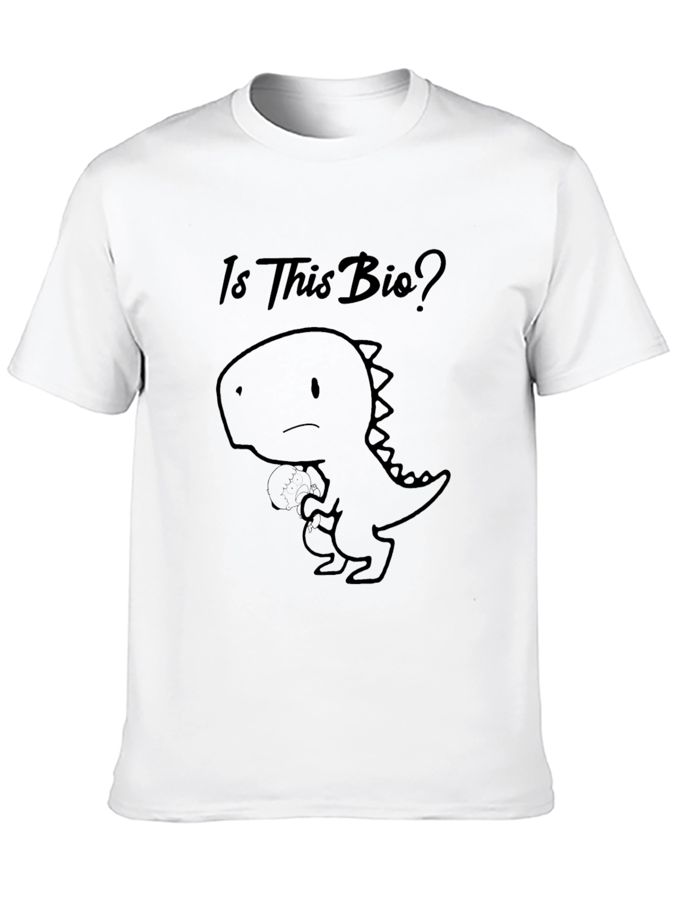Is This Bio? Dino Black T-Shirt