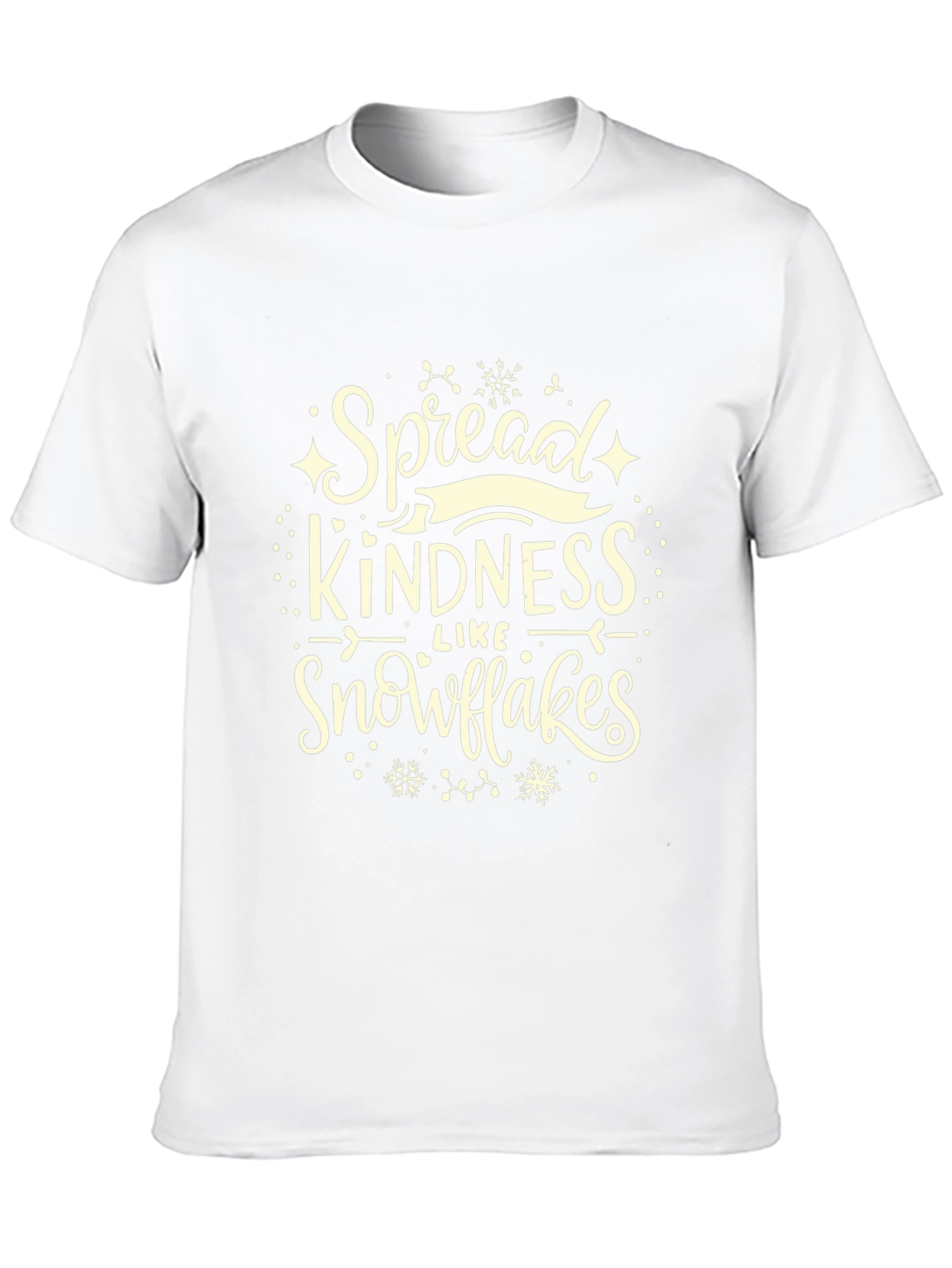 Spread Kindness Like Snowflakes Black T-Shirt
