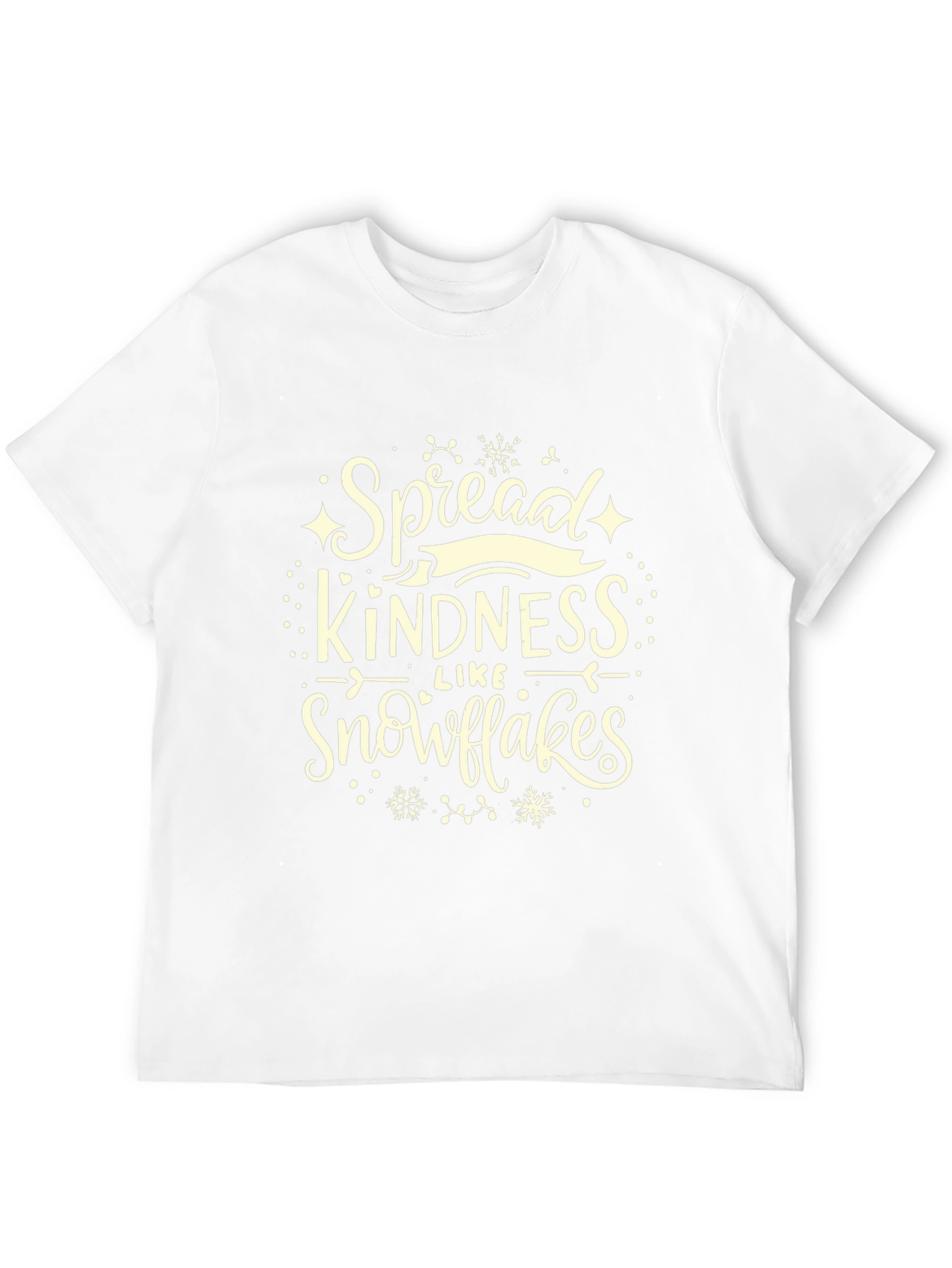 Spread Kindness Like Snowflakes Black T-Shirt