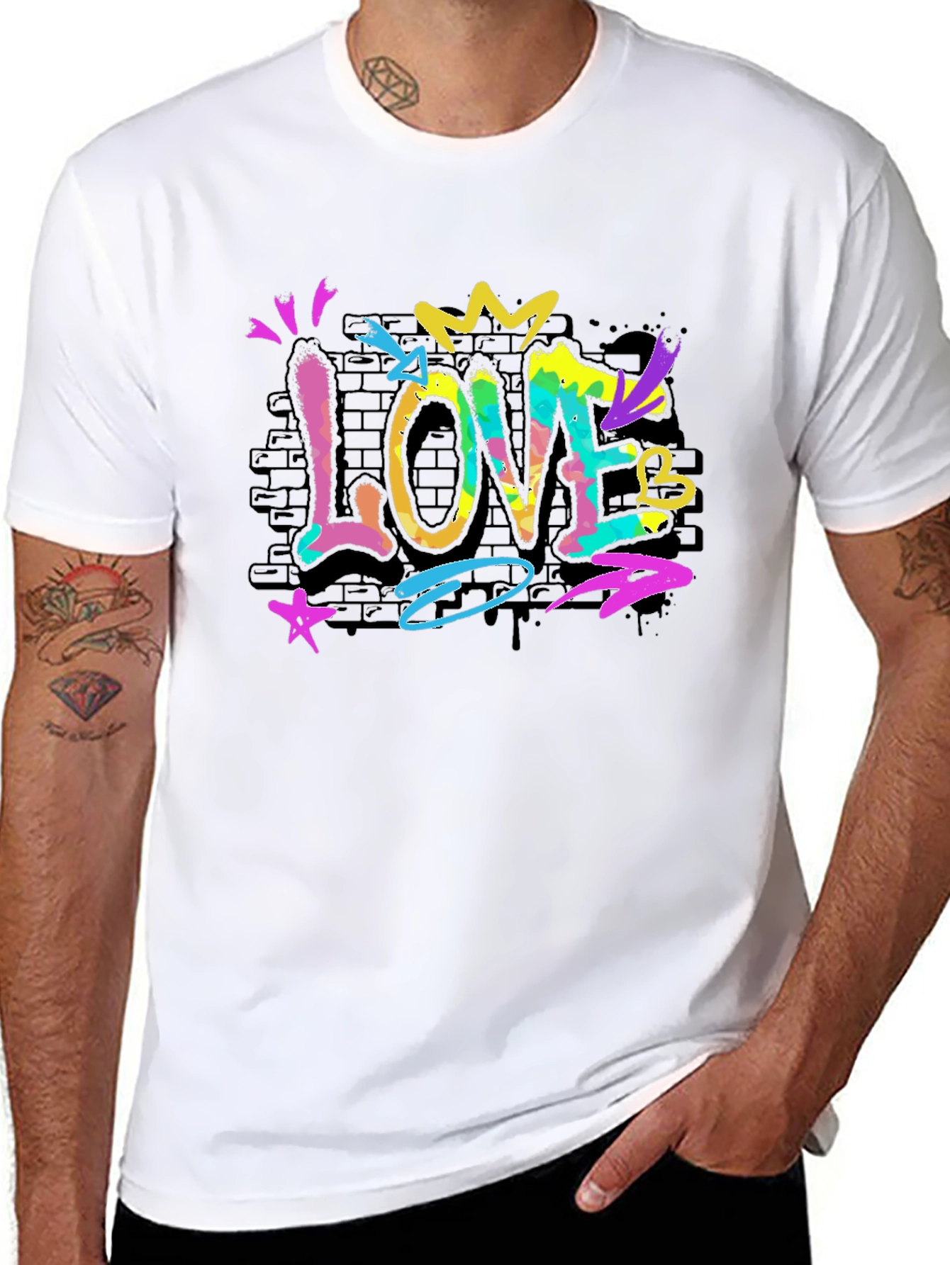 Graffiti Love Tee - Artistic Streetwear
