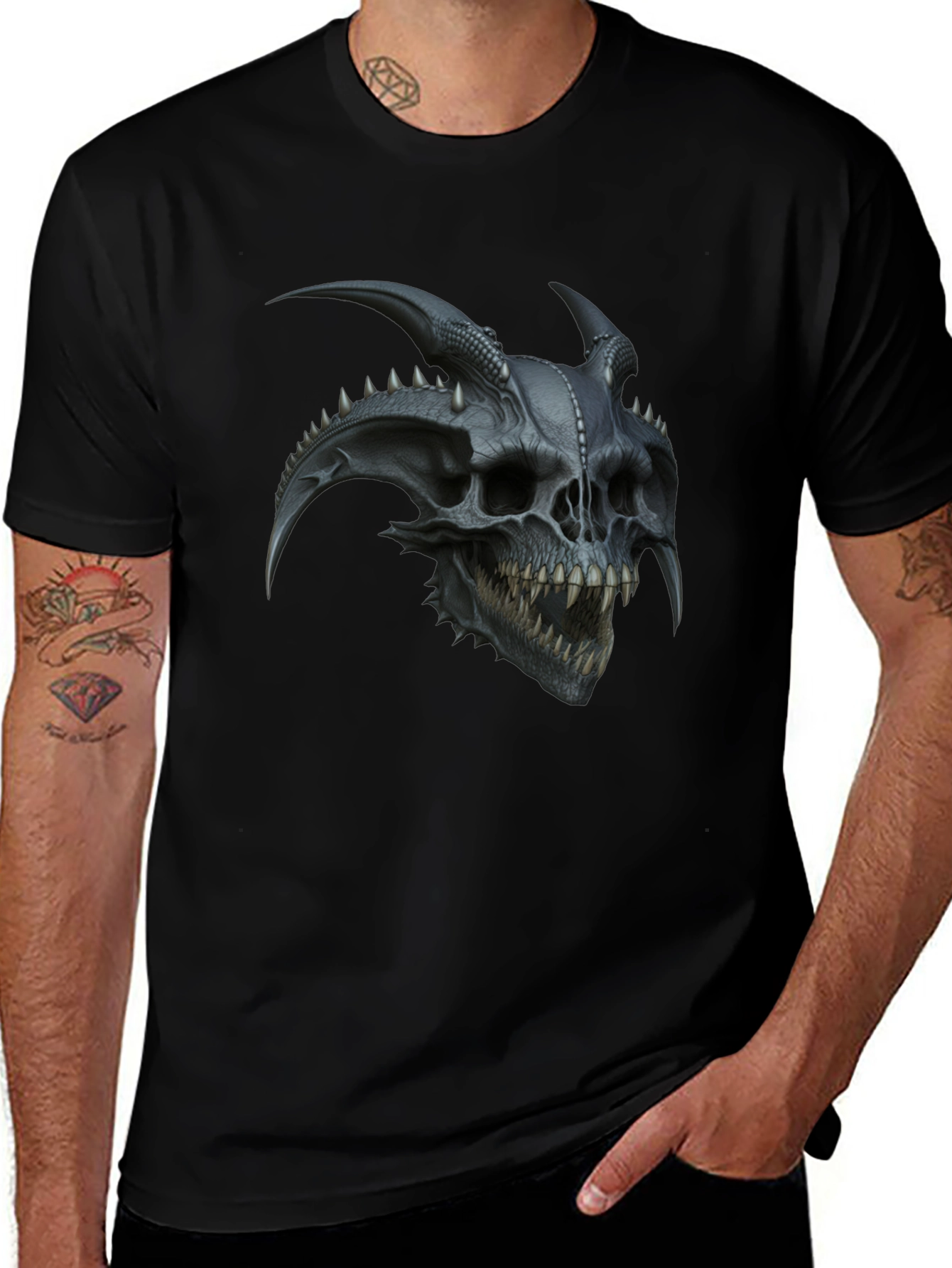 Skull Demon Graphic Tee - Dark & Edgy