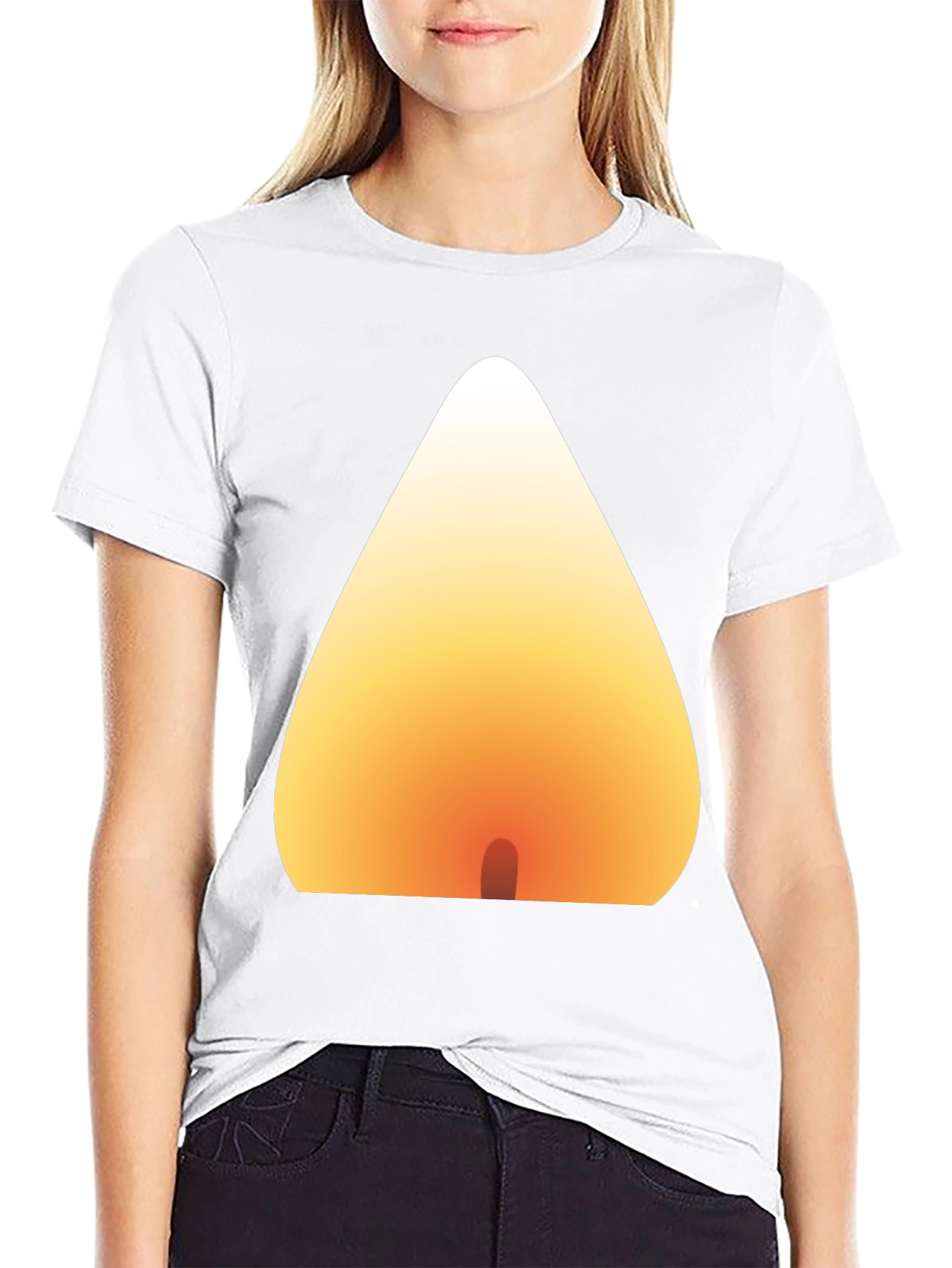Candle Flame Graphic Tee - Soft Cotton Blend