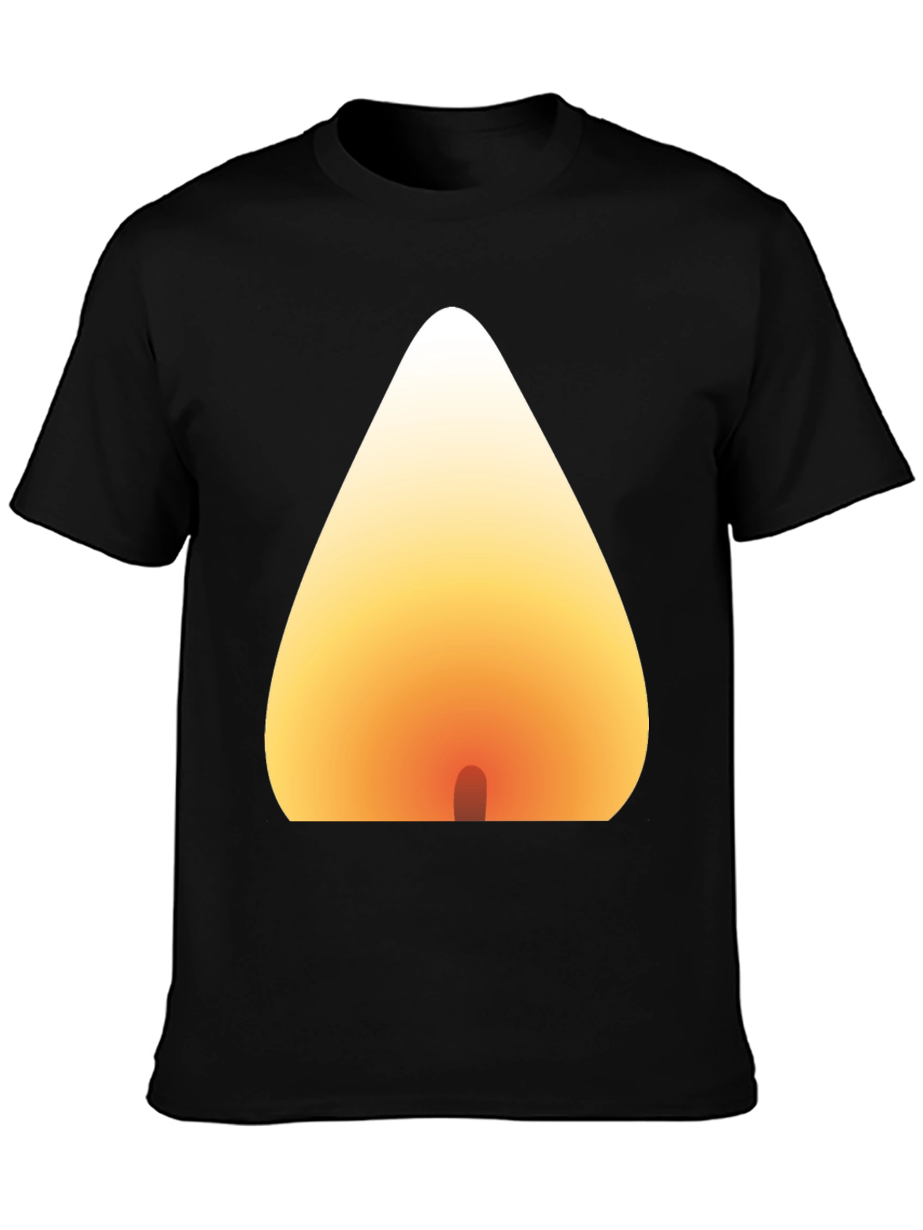 Candle Flame Graphic Tee - Soft Cotton Blend