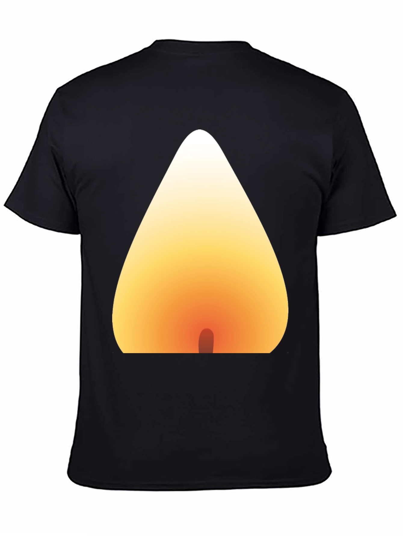 Candle Flame Graphic Tee - Soft Cotton Blend
