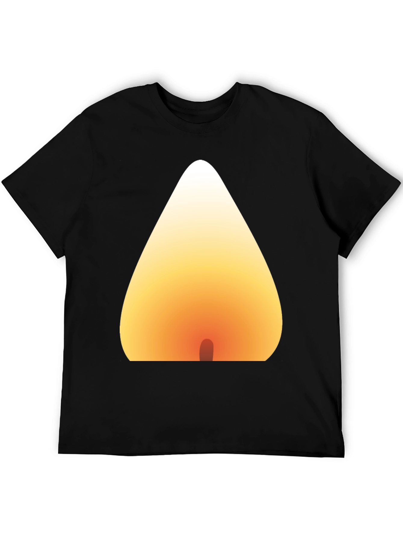 Candle Flame Graphic Tee - Soft Cotton Blend