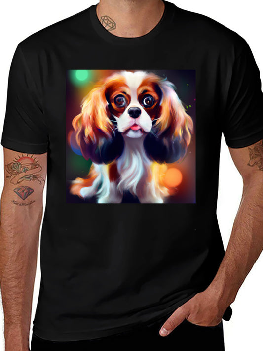 Cavalier King Charles Spaniel T-Shirt – Colorful Dog Portrait Tee