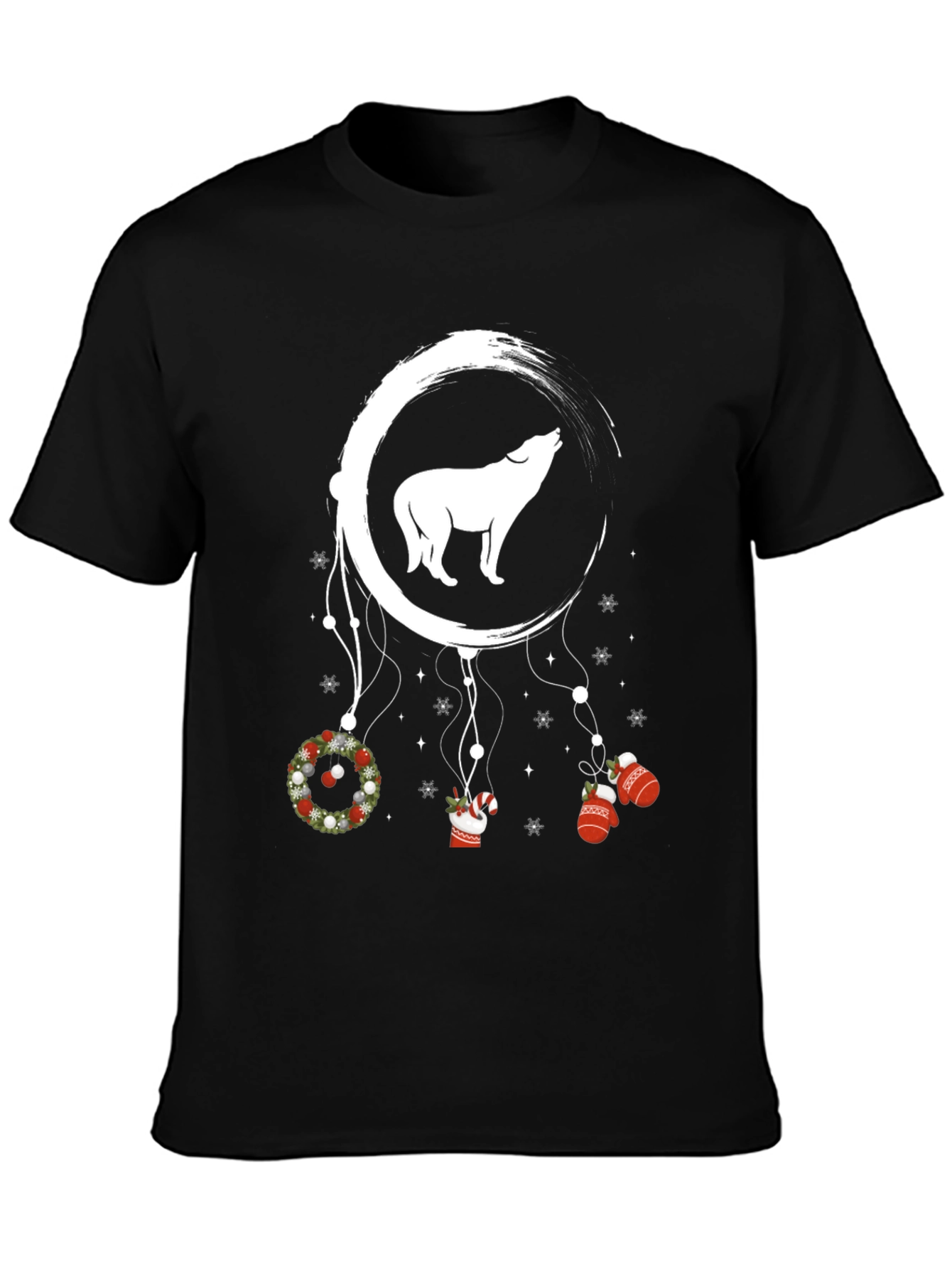 Wolf Dreamcatcher Christmas T-Shirt