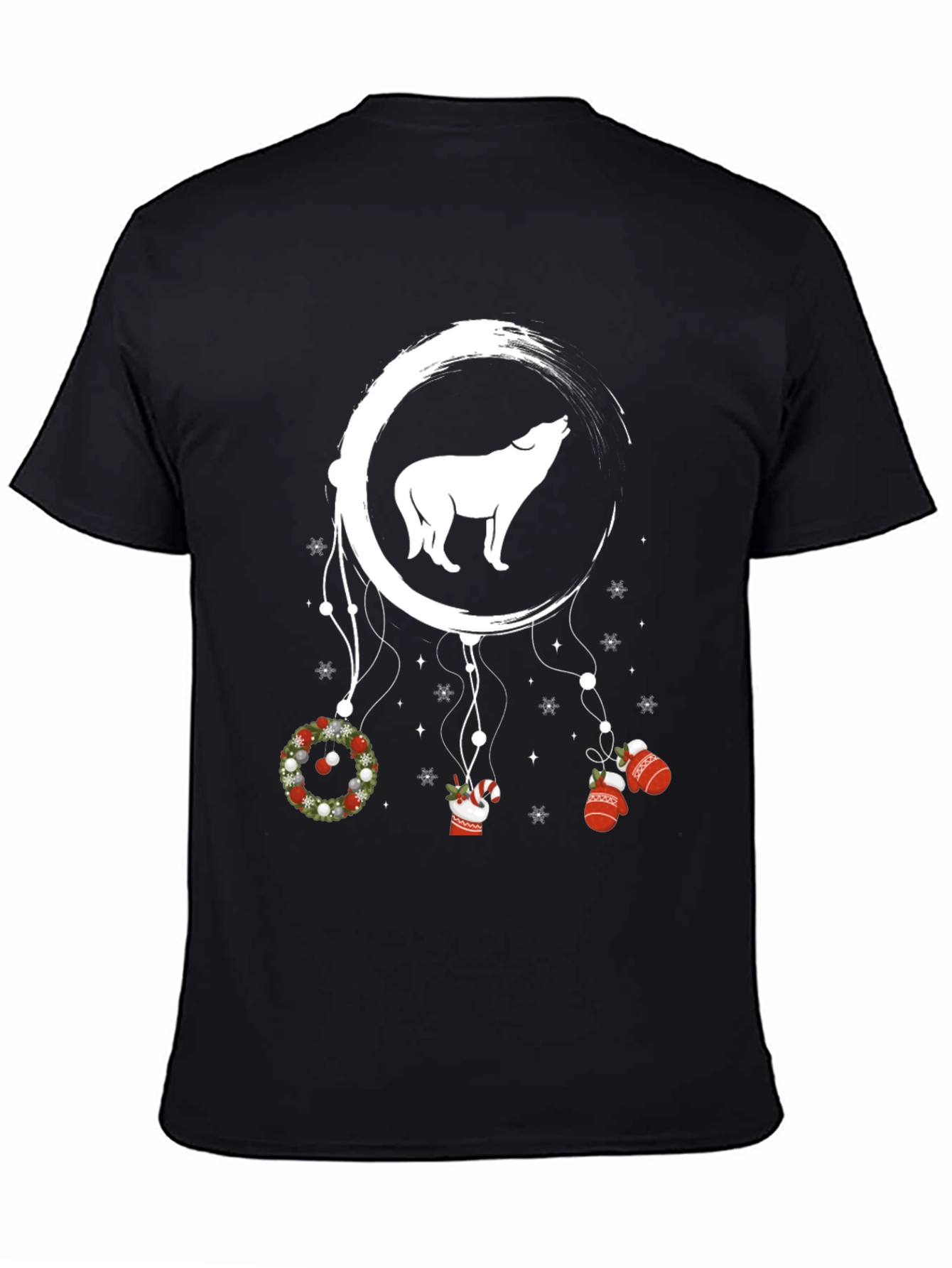 Wolf Dreamcatcher Christmas T-Shirt