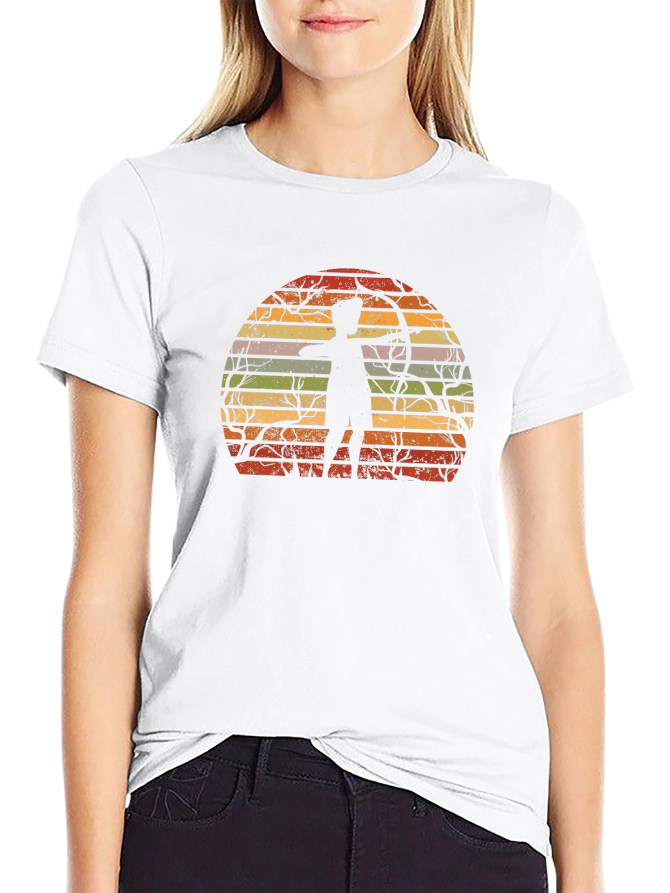 Archery Sunset Graphic Tee - Retro Style