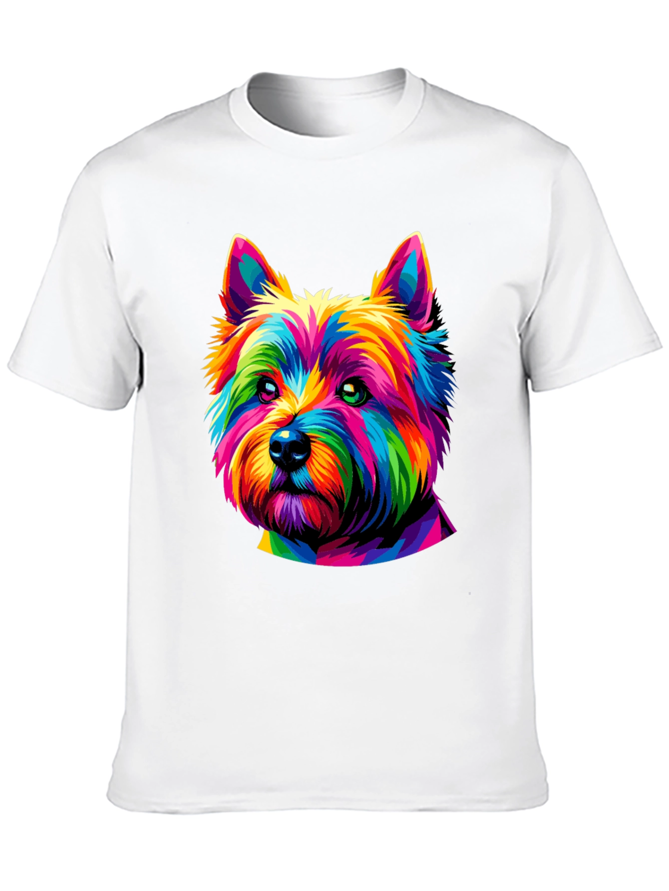 Rainbow Dog Graphic Tee - Mens Black T-Shirt
