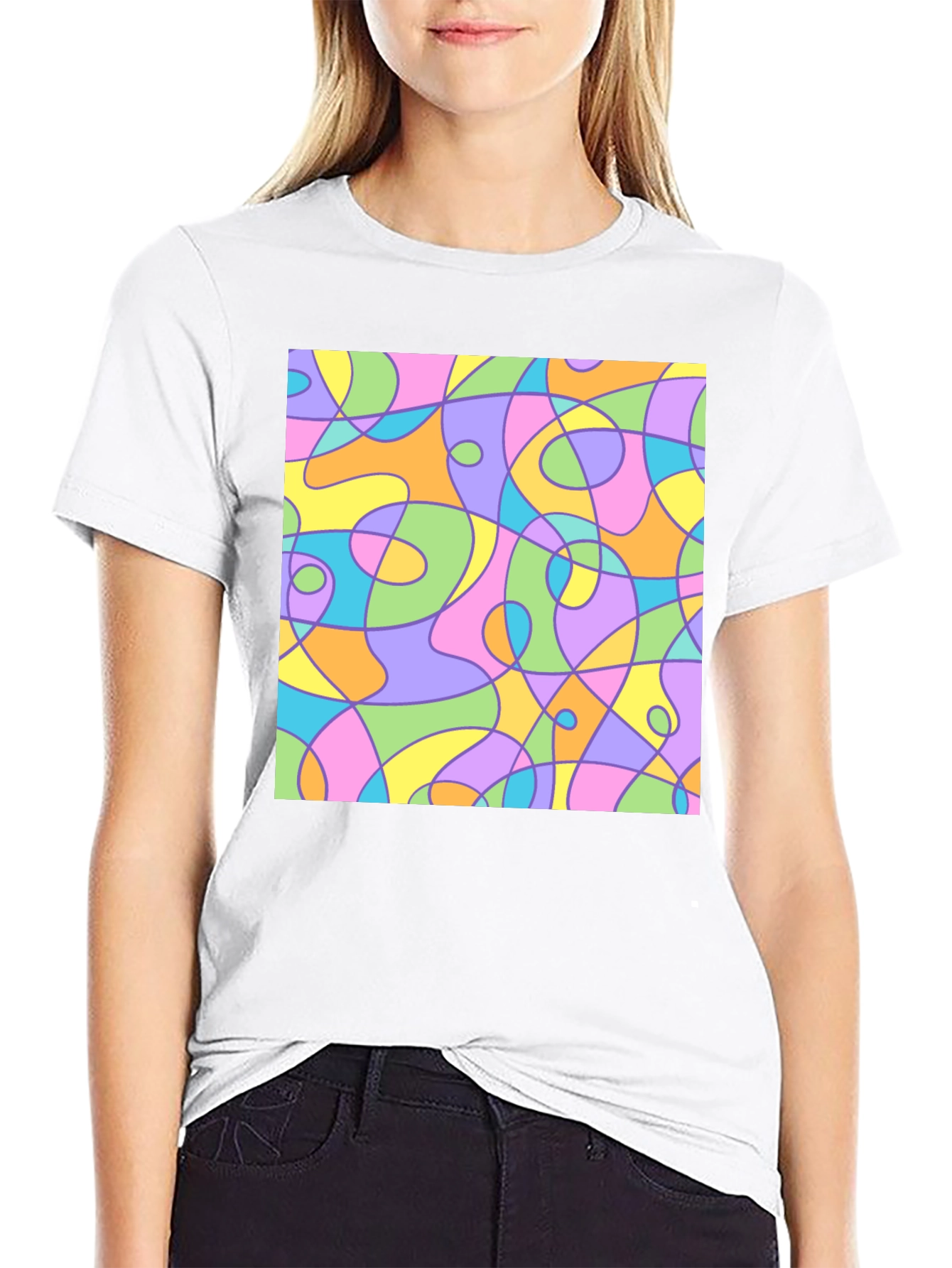 Abstract Art Black T-Shirt