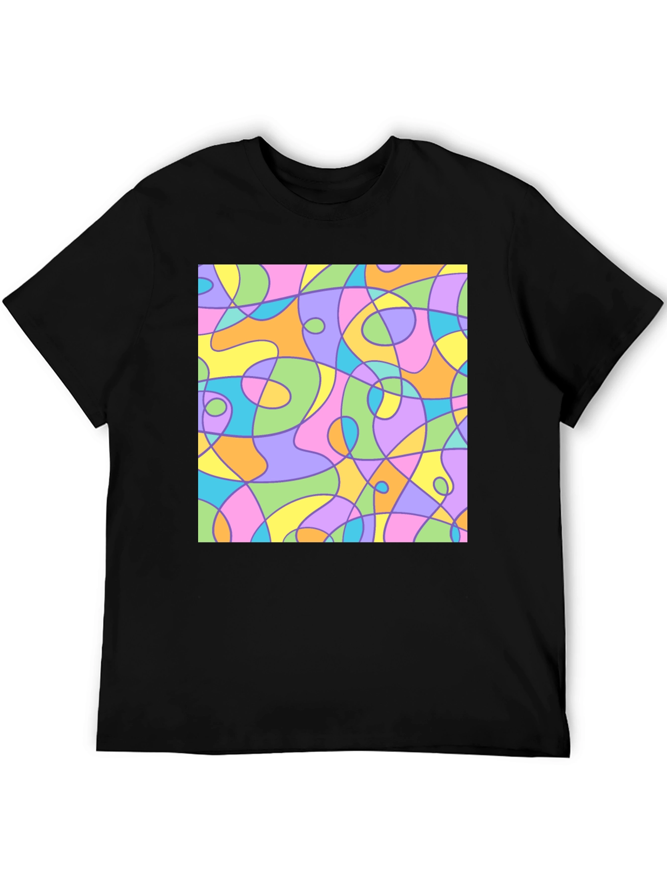 Abstract Art Black T-Shirt