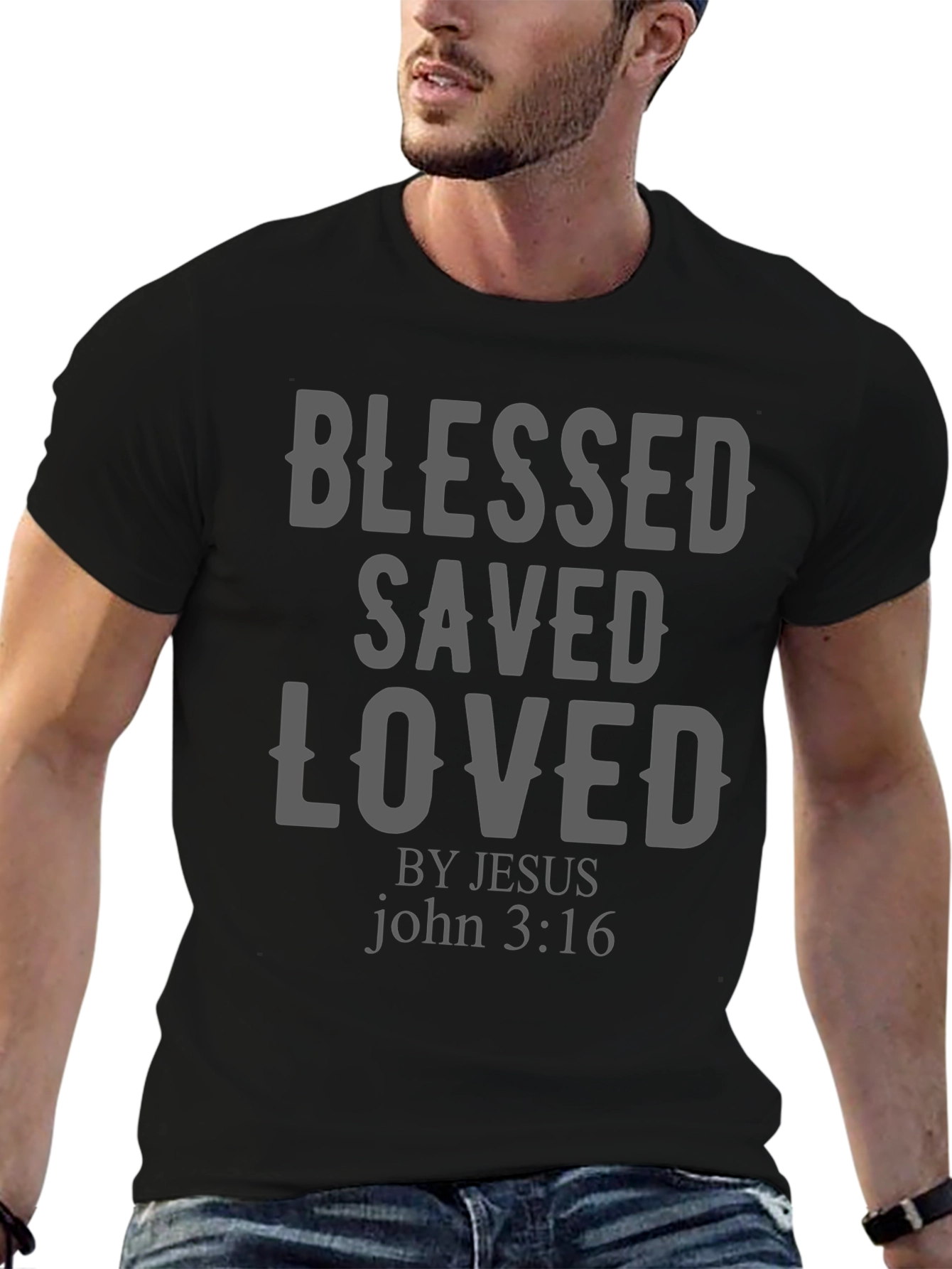 Blessed Saved Loved Christian T-Shirt