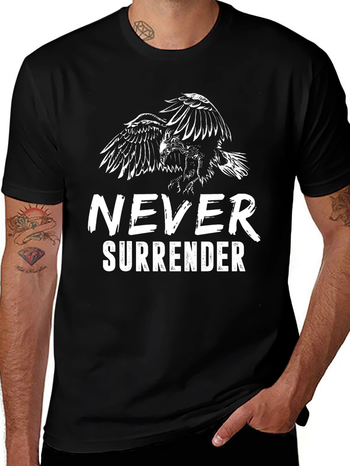 Never Surrender Eagle Graphic T-Shirt