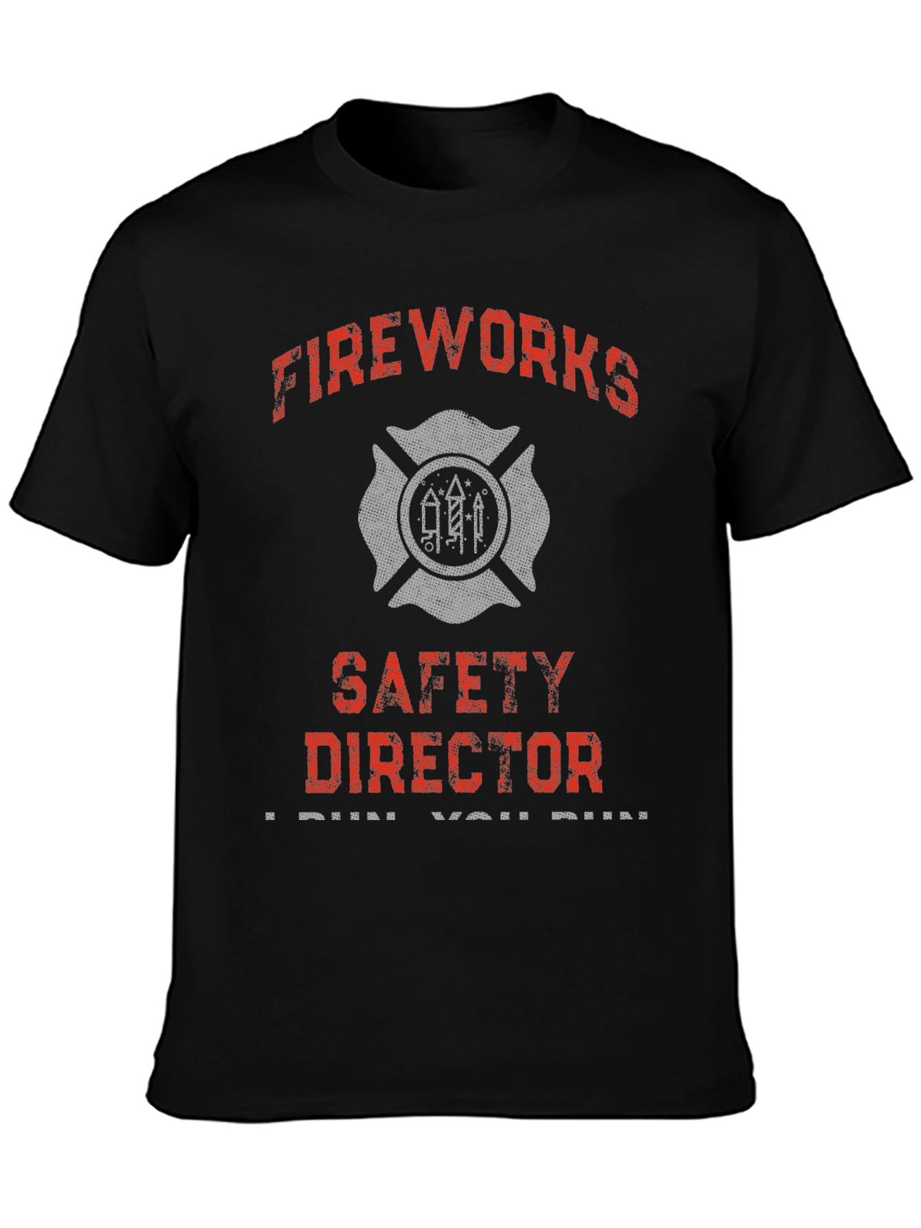 Fireworks Safety Director Novelty Graphic T-Shirt