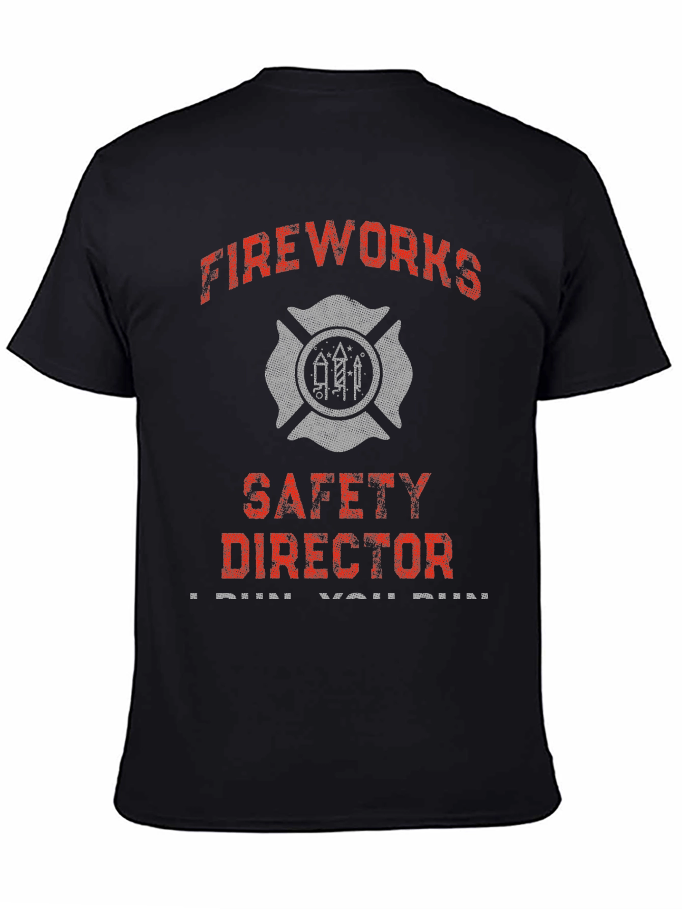 Fireworks Safety Director Novelty Graphic T-Shirt