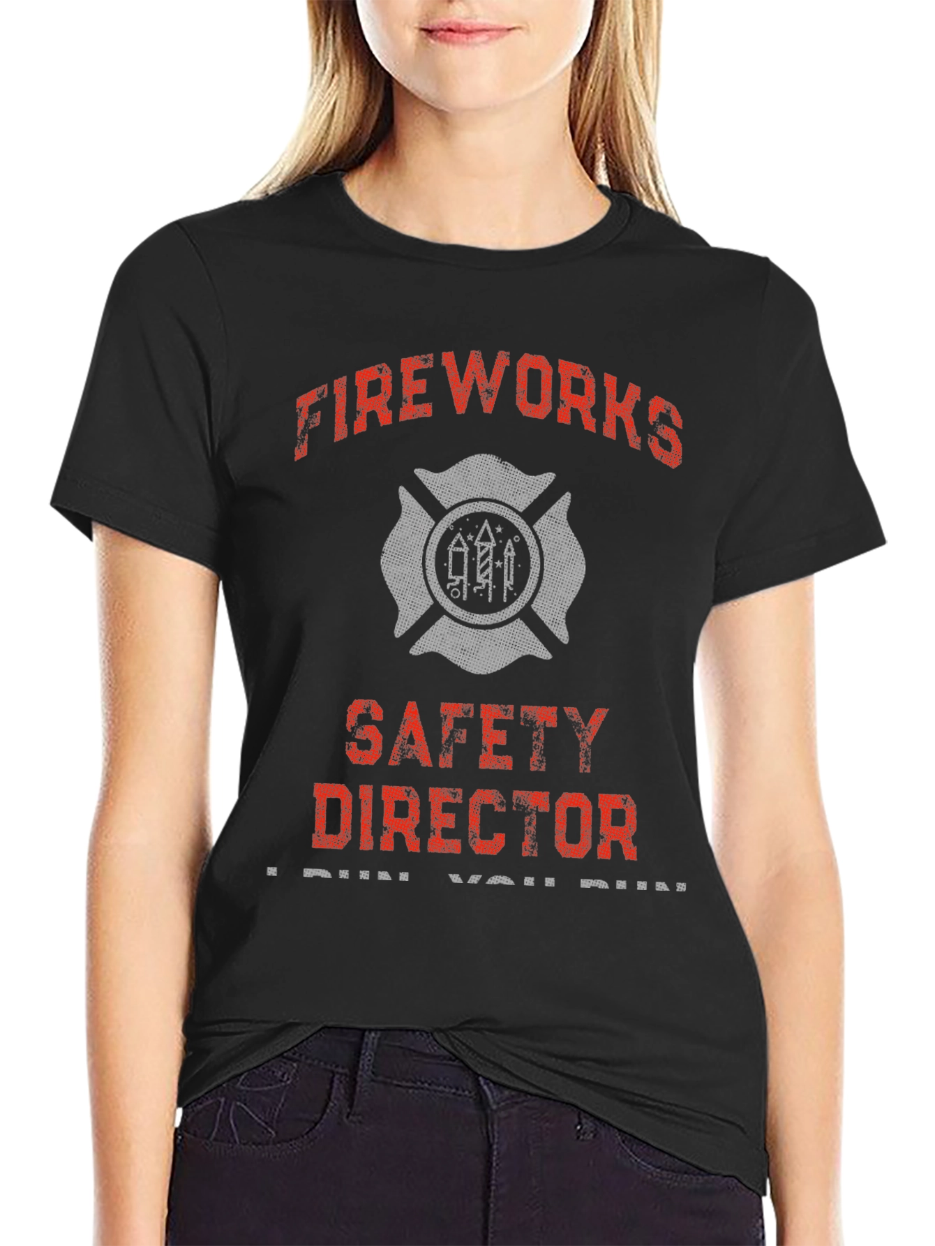 Fireworks Safety Director Novelty Graphic T-Shirt