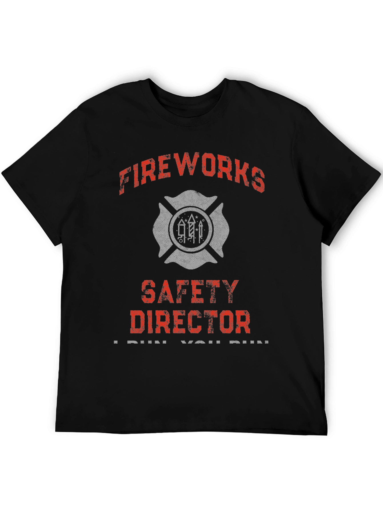 Fireworks Safety Director Novelty Graphic T-Shirt