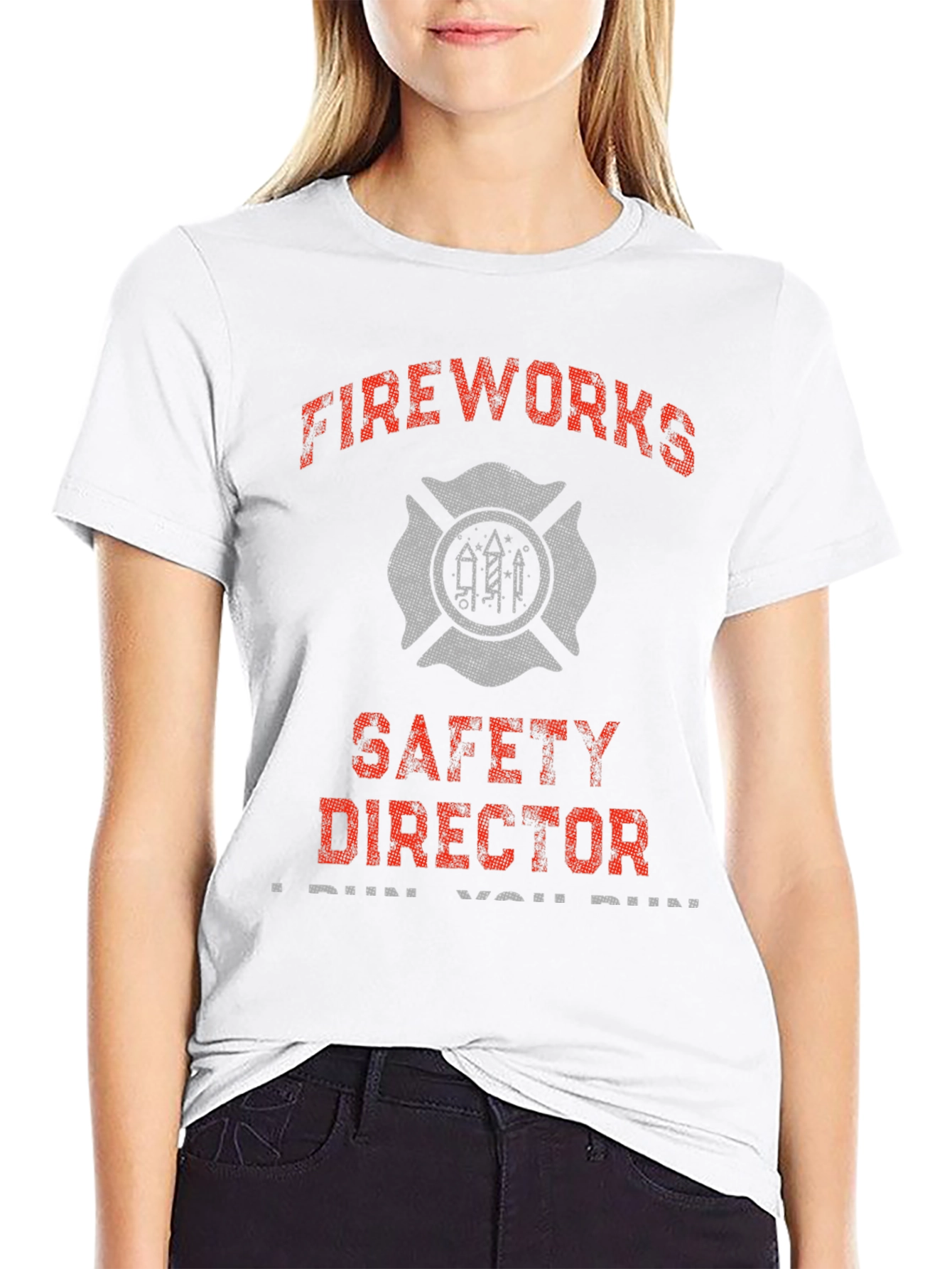 Fireworks Safety Director Novelty Graphic T-Shirt