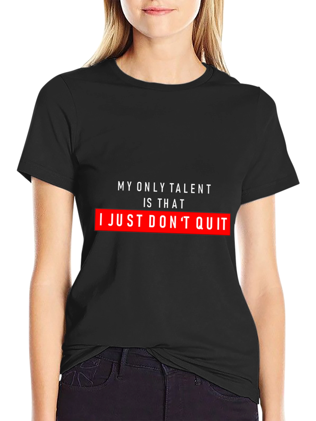 Never Quit T-Shirt - Motivational Quote Graphic Tee
