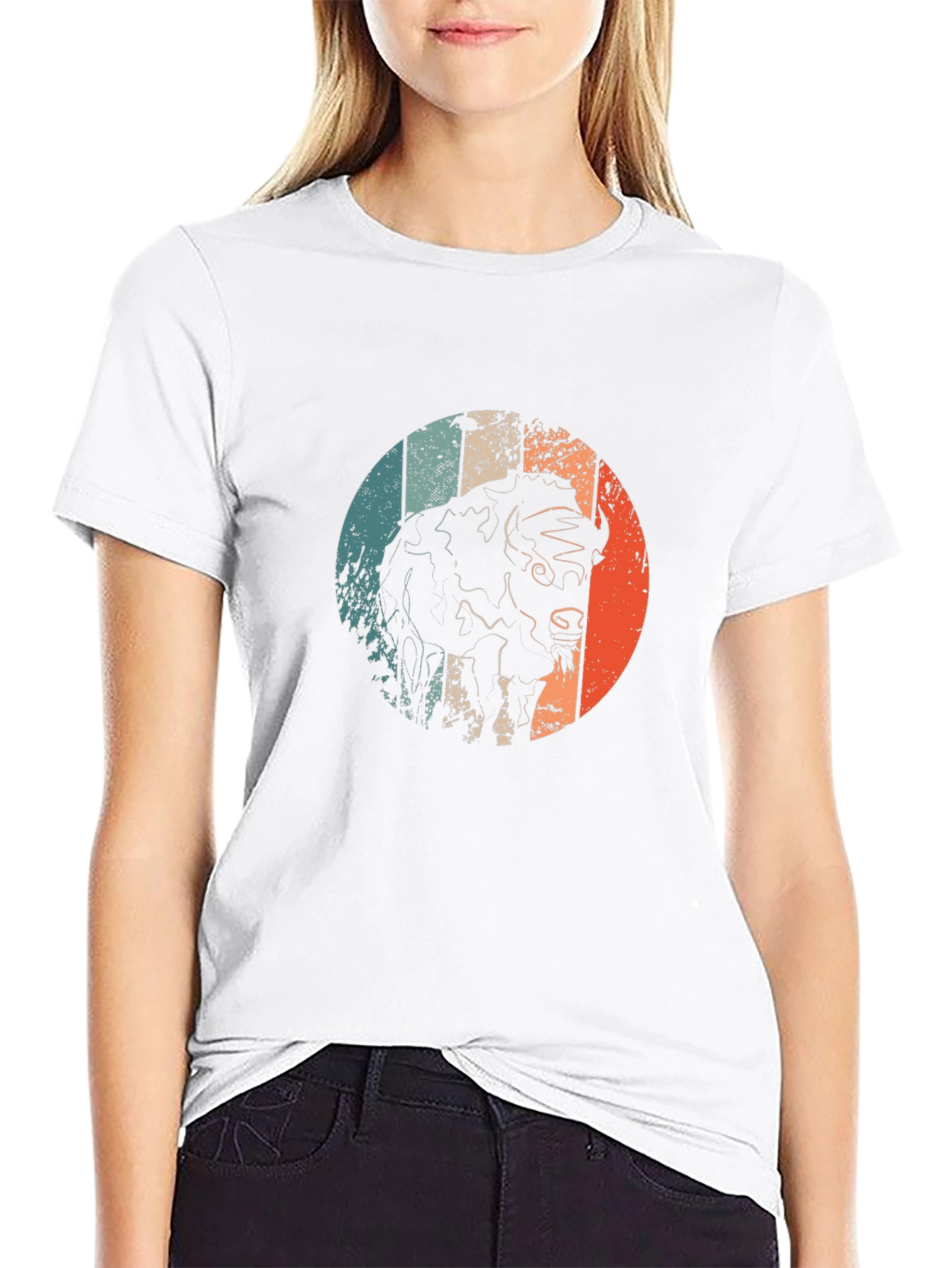 Retro Bison Graphic Tee - Black