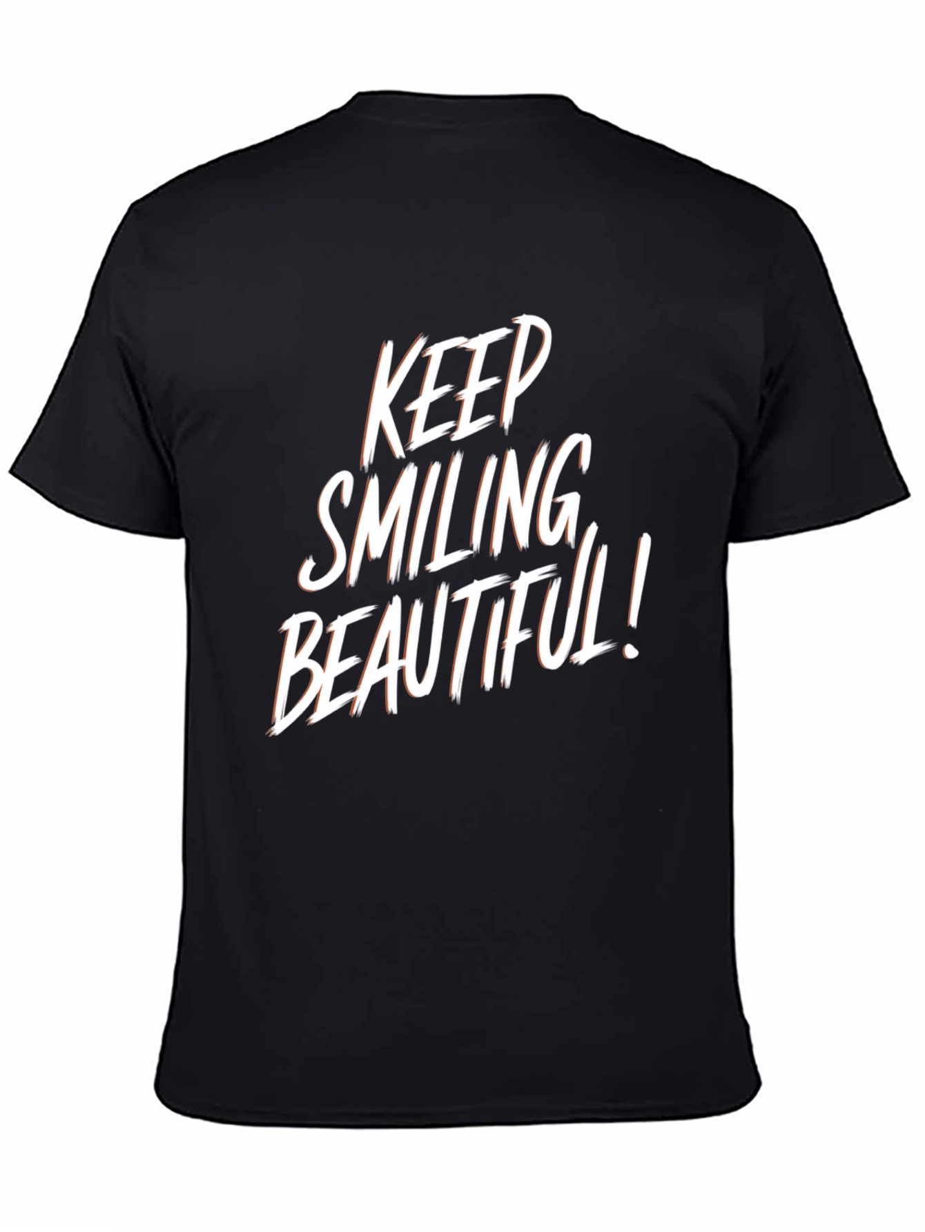 Keep Smiling Beautiful Graphic Tee - Mens Black T-Shirt